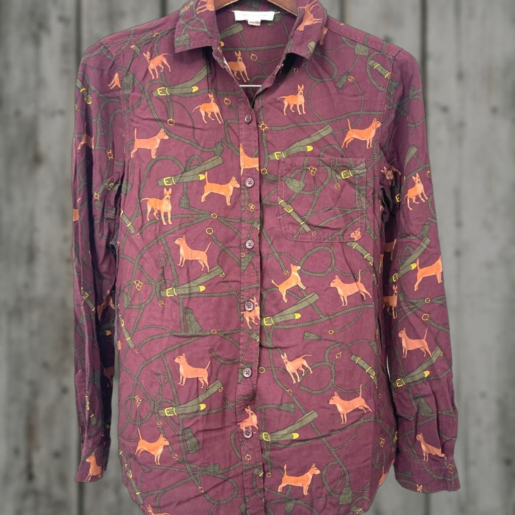 Vintage VINTAGE Beach Lunch Lounge Blouse Womens XS Horse Equestrian Cottagecore Boho Country Size XS / US 0-2 / IT 36-38 - 1 Thumbnail