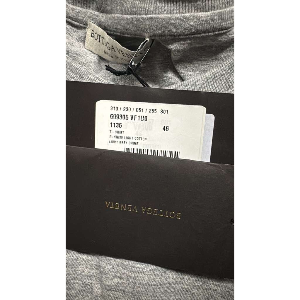 Bottega Veneta o1rshd1 Sunrise Light Cotton T-Shirt in Gray Size US S / EU 44-46 / 1 - 15 Thumbnail