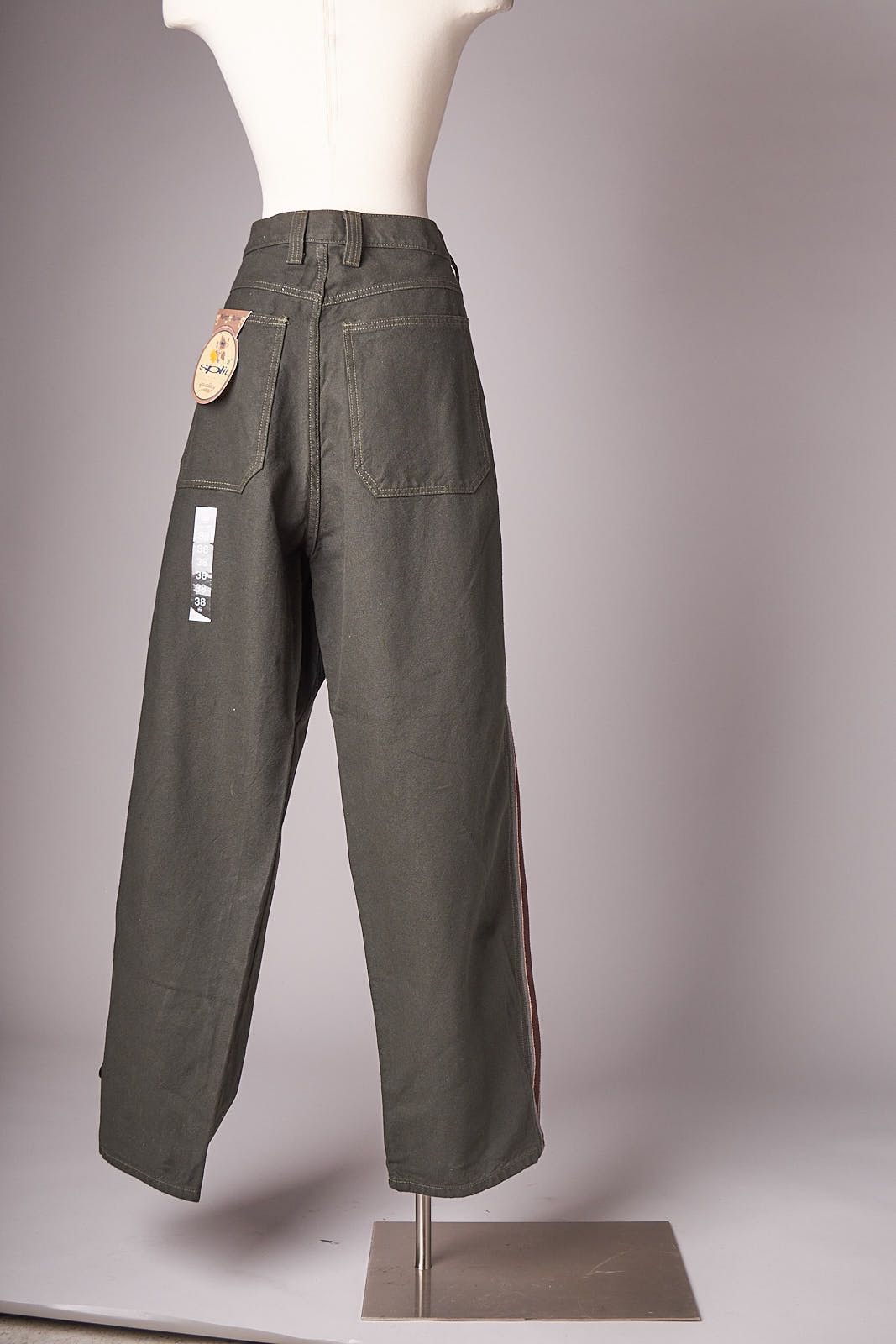 Split 1990s Deadstock Green Baggy Split Skateboarding Pants Size US 38 / EU 54 - 3 Thumbnail