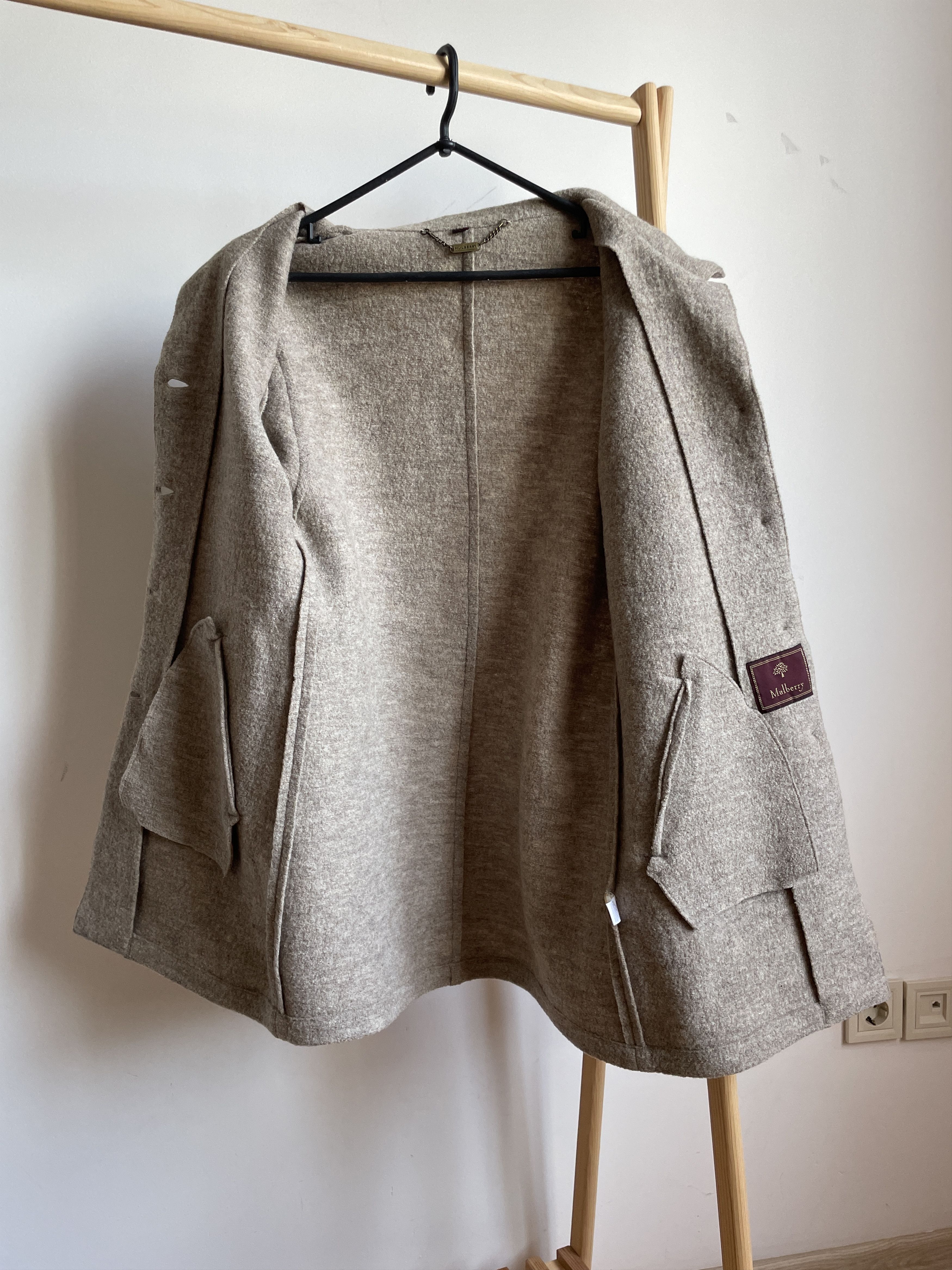 Mulberry Mulberry Womens Brushed Wool Unlined Coat Size UK 10 Size M / US 6-8 / IT 42-44 - 3 Thumbnail