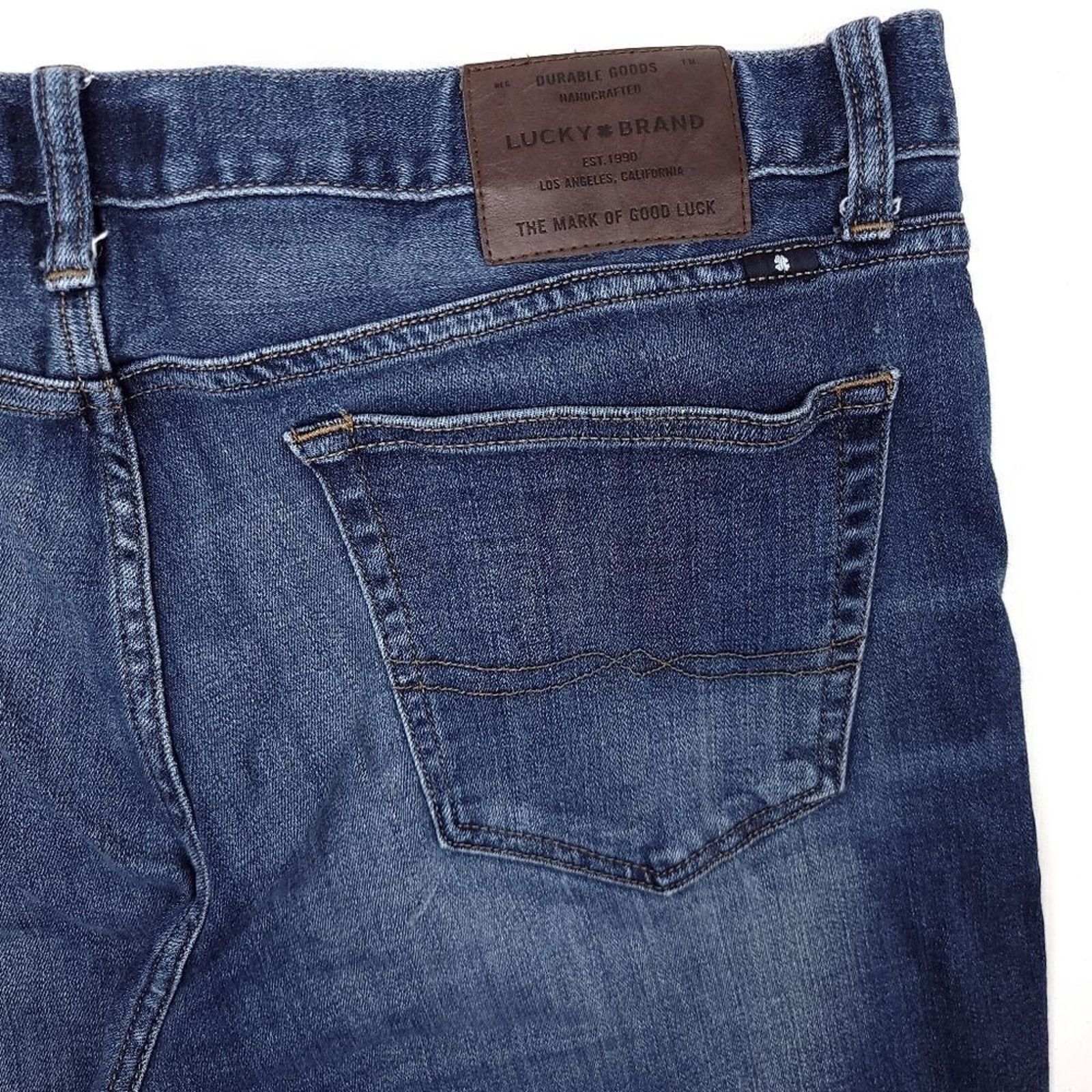 Lucky Brand Lucky Brand 121 Slim Jeans Mens 38x31 Dark Blue Stretch Size US 38 / EU 54 - 8 Thumbnail