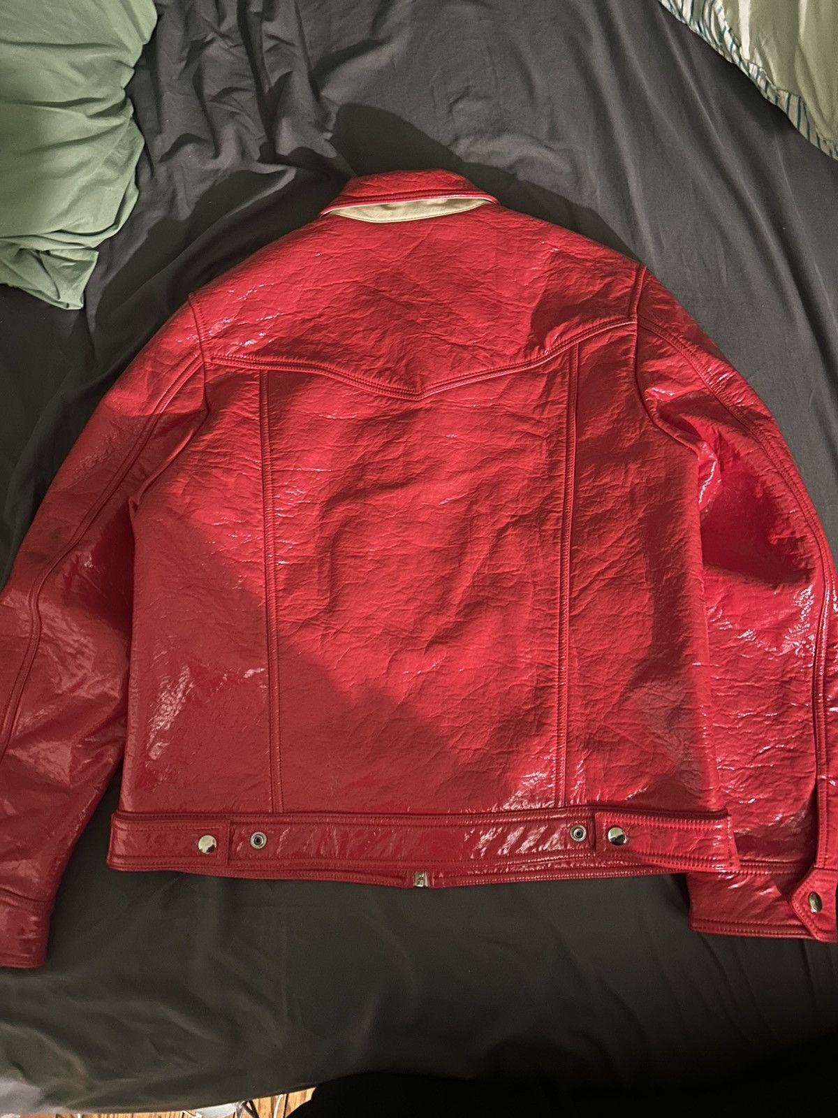 Diesel Diesel Red Vinyl Jacket Size US M / EU 48-50 / 2 - 2 Thumbnail