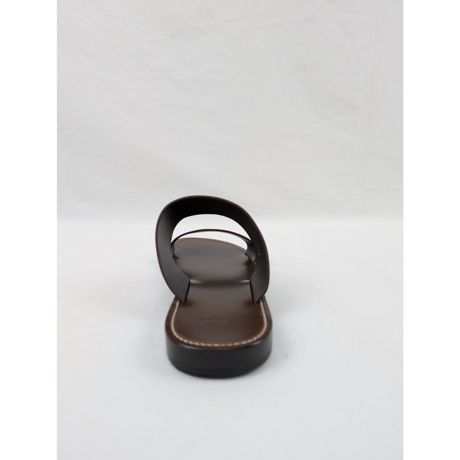 Celine o1rshd1 Calfskin-Vegetal Tanning Slides Slipper Dark Brown Size US 9 / EU 42 - 11 Thumbnail