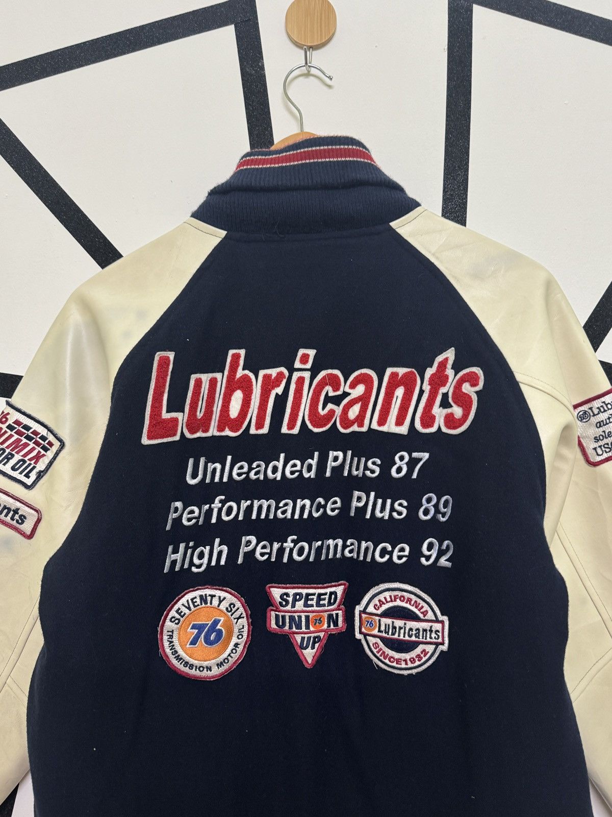 Japanese Brand Vintage 76 Lubricant Sistem Varsity Patches Leather Jackets Size US M / EU 48-50 / 2 - 15 Thumbnail