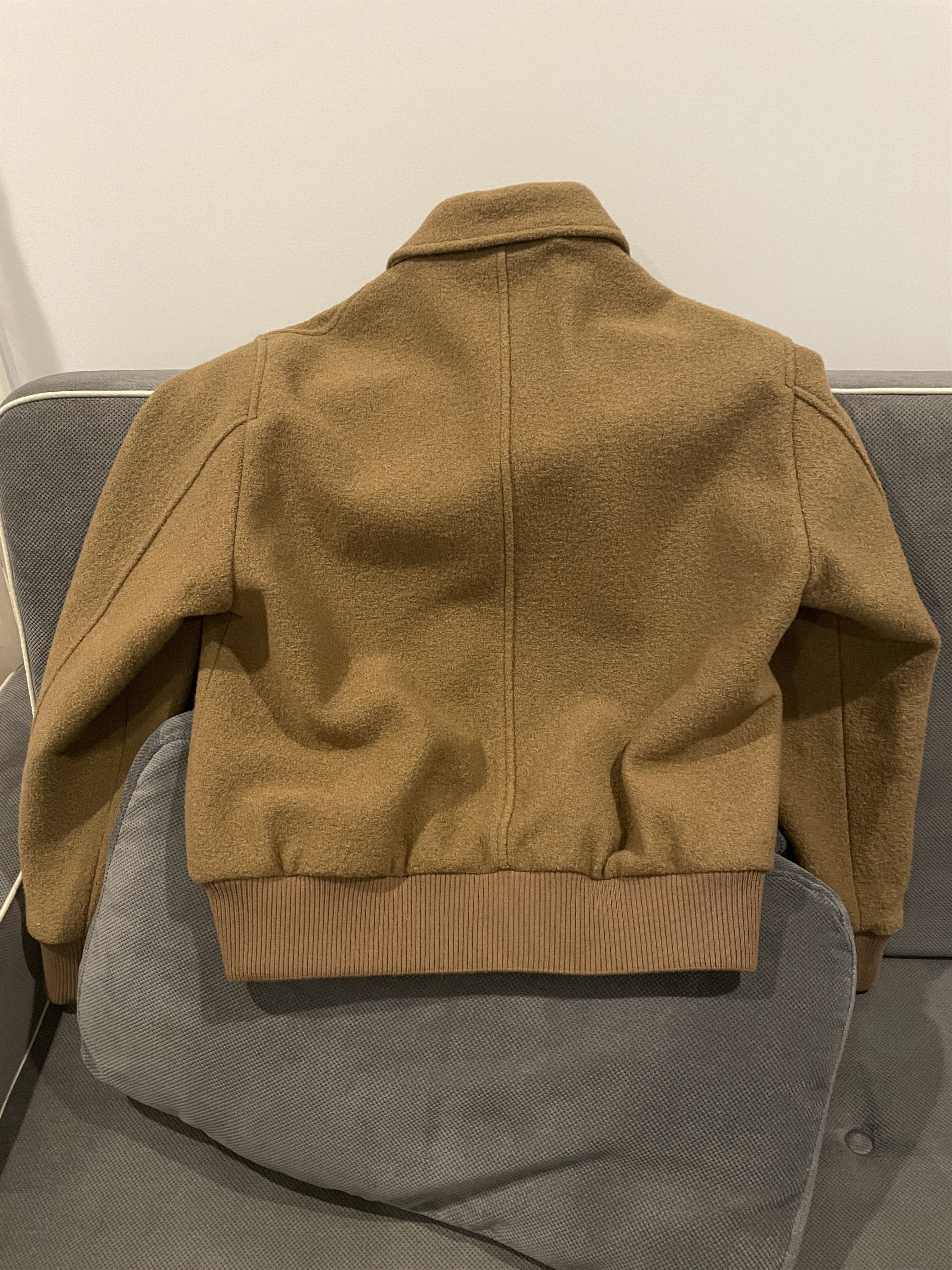 Zara zara origins beige 100% wool bomber Size US M / EU 48-50 / 2 - 2 Thumbnail