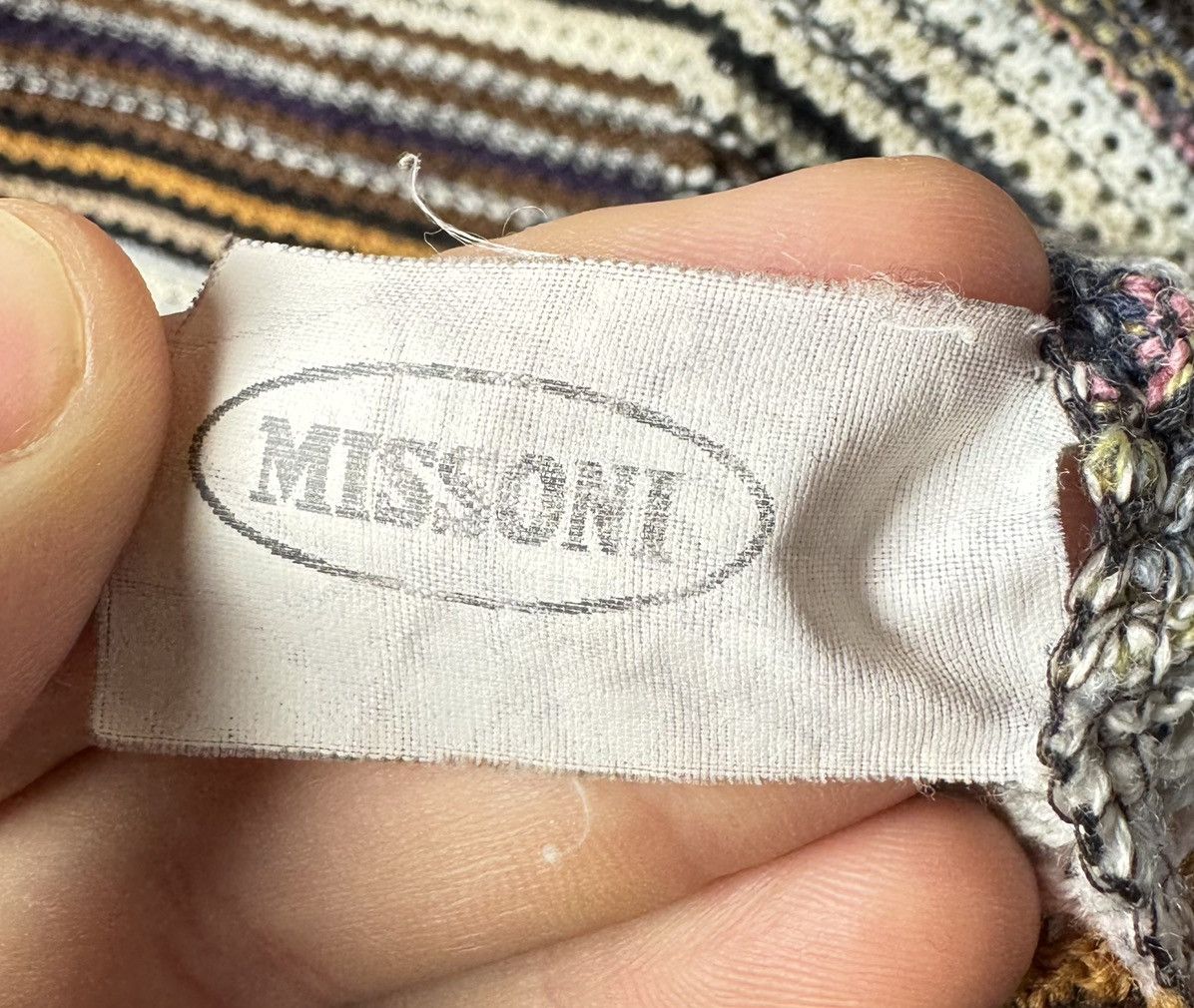 Missoni × Vintage Missoni V-Neck Striped Wool Sweater size 46 Size L / US 10 / IT 46 - 7 Thumbnail