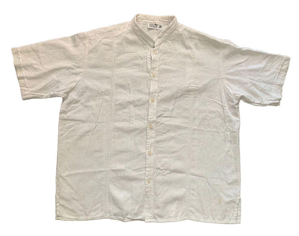 Designer Pre Owned White Mens Guayabera Shirt M Size US M / EU 48-50 / 2 - 2 Thumbnail