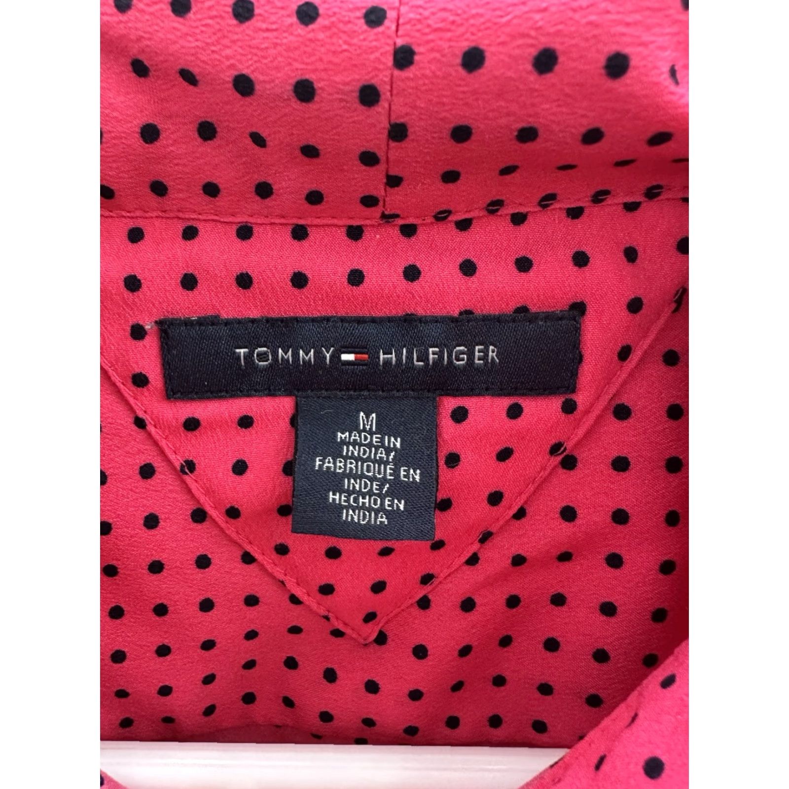 Tommy Hilfiger Tommy Hilfiger Womens Tank Top Button Up Pink Polka Dotted Necktie Size Medium Size M / US 6-8 / IT 42-44 - 4 Thumbnail