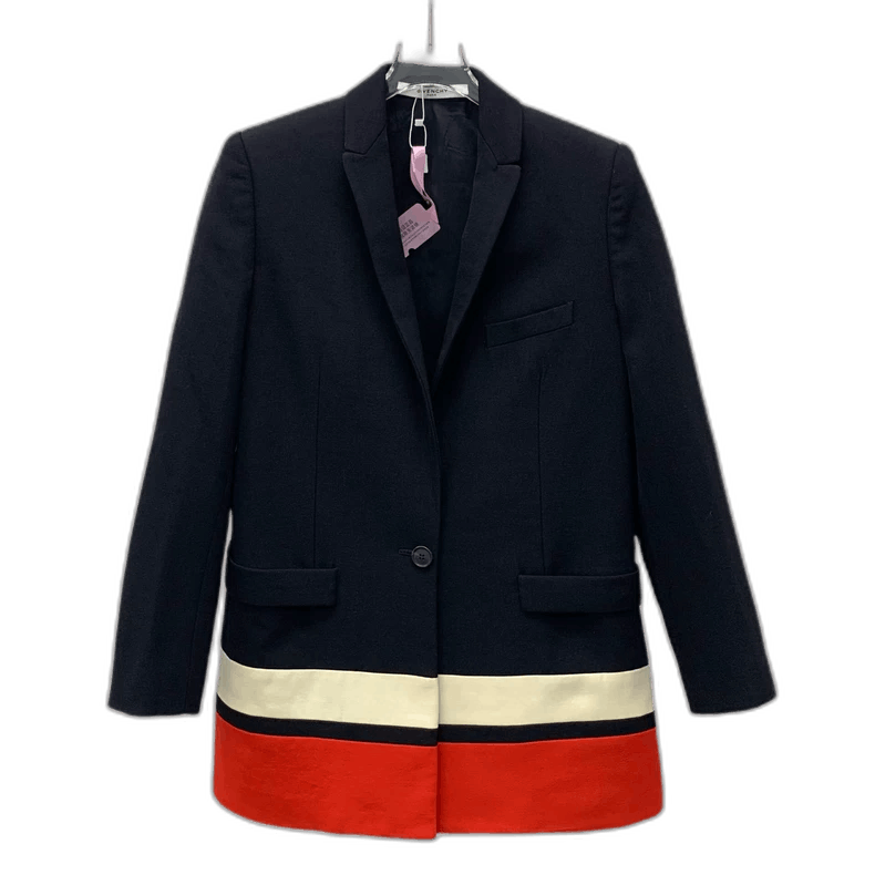 Givenchy Givenchy Black Wool Long Sleeve Suit Jacket Size XXS / US 00 / IT 34 - 1 Thumbnail