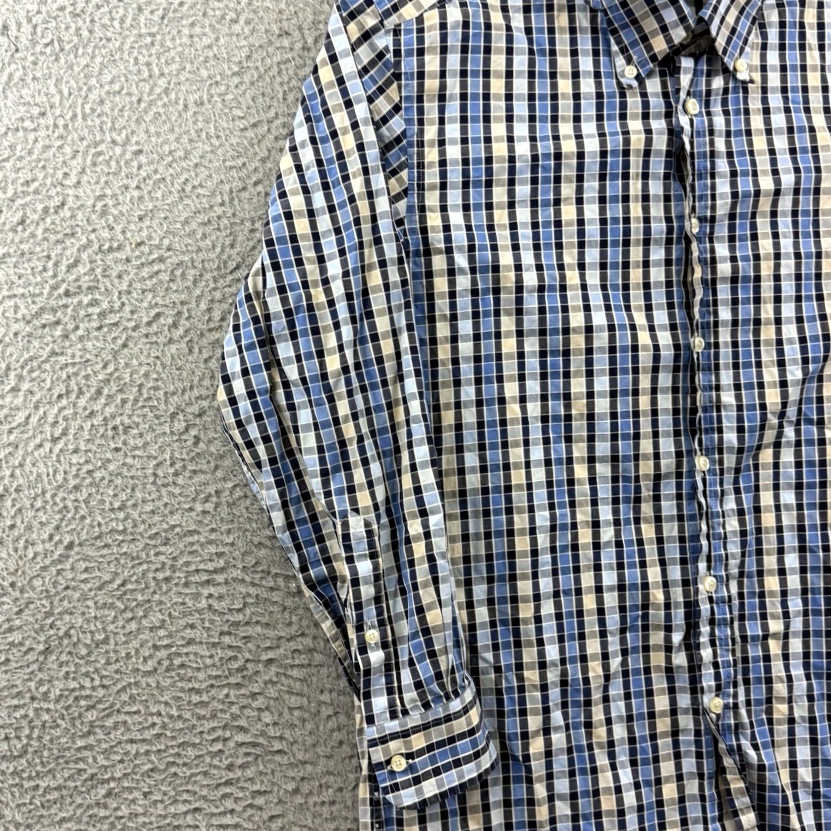 Canali Canali Shirt Men Medium Blue Check Button Down Long Sleeve Casual Preppy Outdoor Size US M / EU 48-50 / 2 - 4 Thumbnail