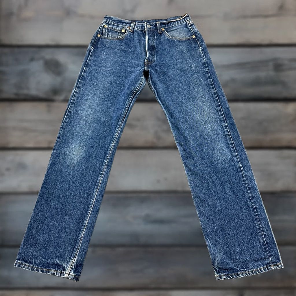 Levi's VINTAGE Levi's 501 Jeans Mens 33x34 Actual 30x31 Blue Dark Wash Straight 90s USA Mens Size US 33 - 1 Thumbnail