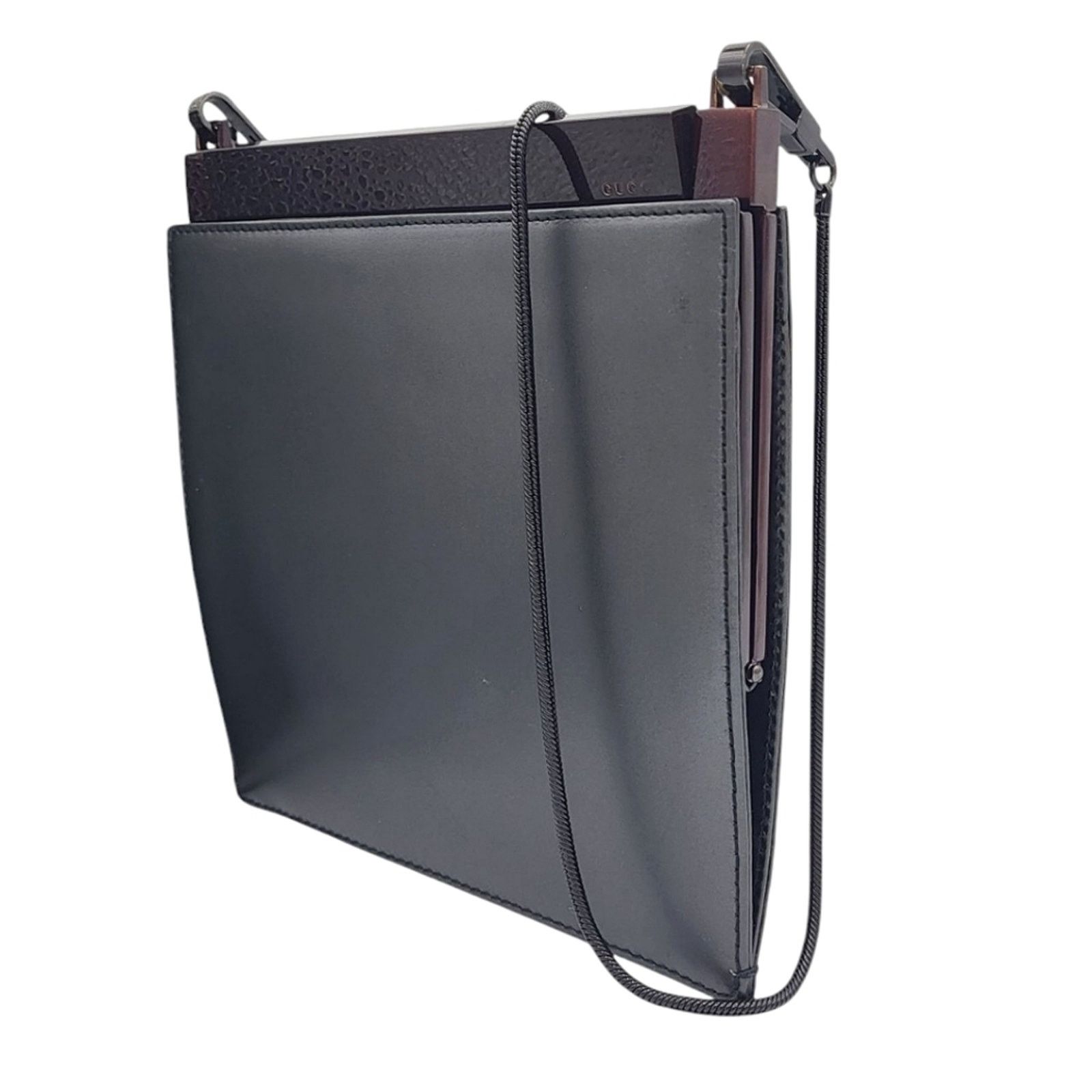 Gucci Gucci Rare Vintage Structured Leather Clutch Shoulder Bag Size ONE SIZE - 3 Thumbnail