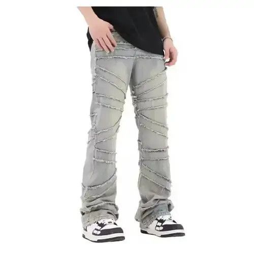 Japanese Brand × Jean Men Embroidery Stacked Jeans, Flared Women Size US 28 / EU 44 - 1 Thumbnail