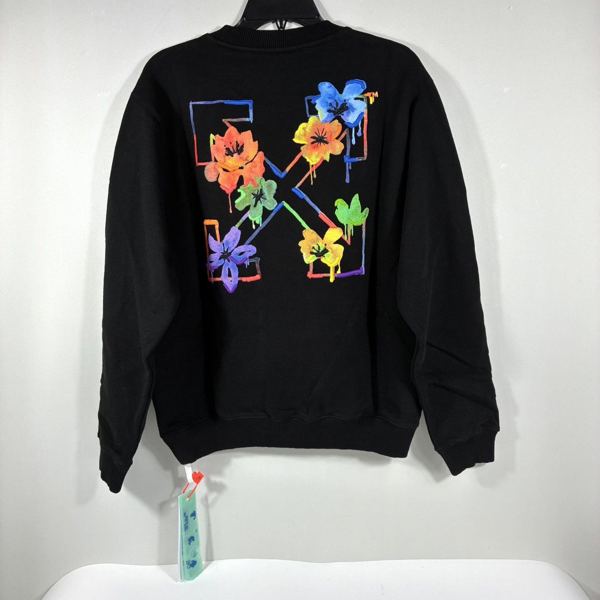Off-White Off-White Floral Arrow Cotton Crewneck Sweatshirt M Black Size M / US 6-8 / IT 42-44 - 3 Thumbnail