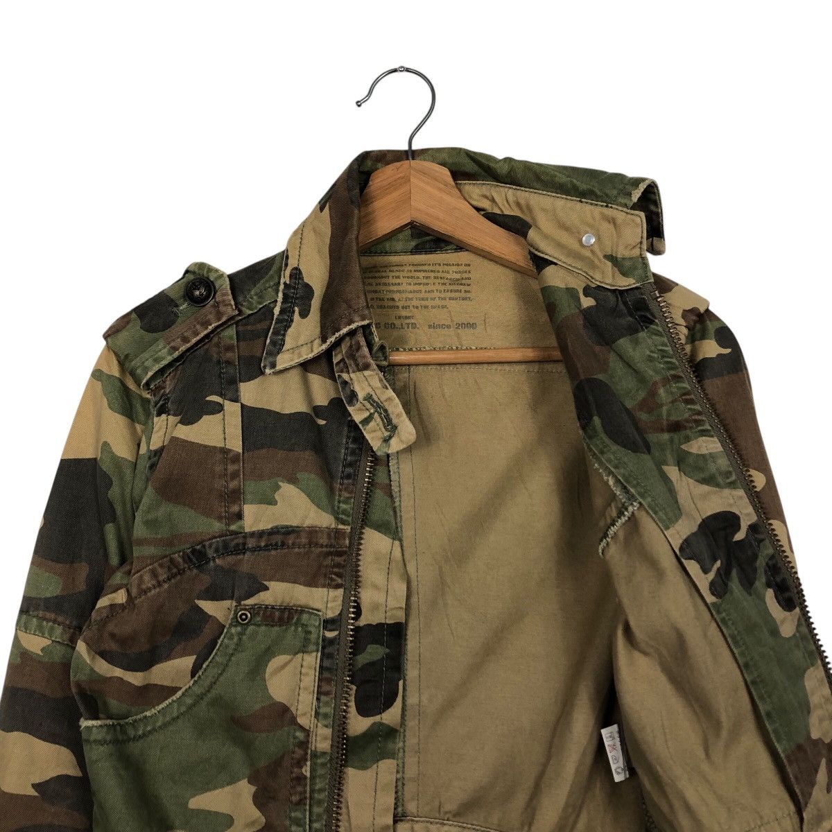 Japanese Brand 📌Vintage Cropped Biker Jacket Fakedelic Camouflage Military Size US M / EU 48-50 / 2 - 13 Thumbnail