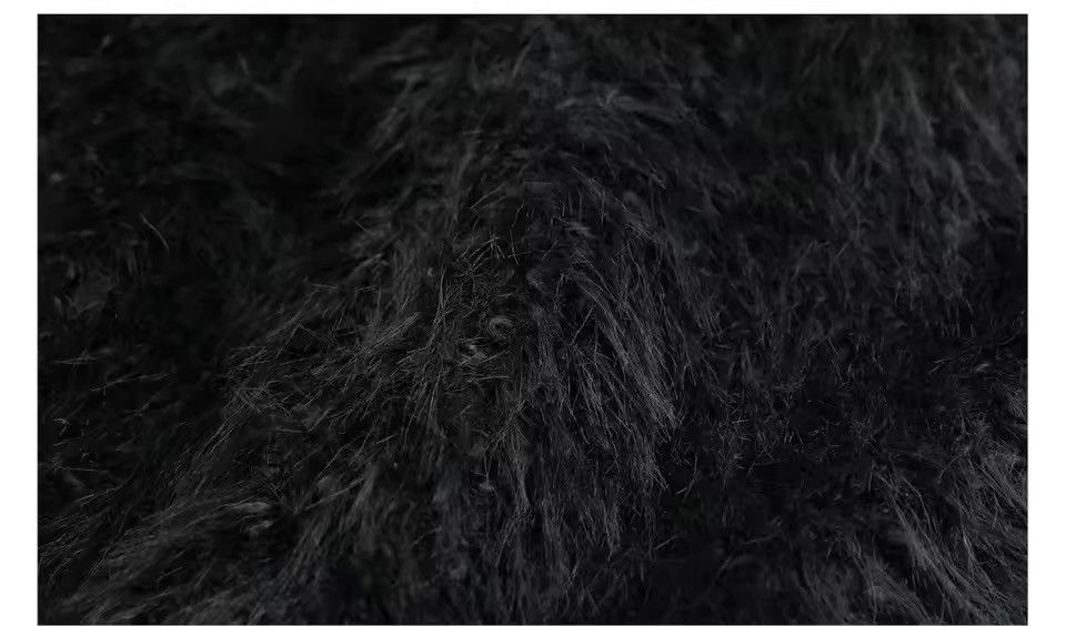 Japanese Brand Basic Midi Streetwear Black Faux Fur Warm Jacket Coat Size US L / EU 52-54 / 3 - 10 Thumbnail