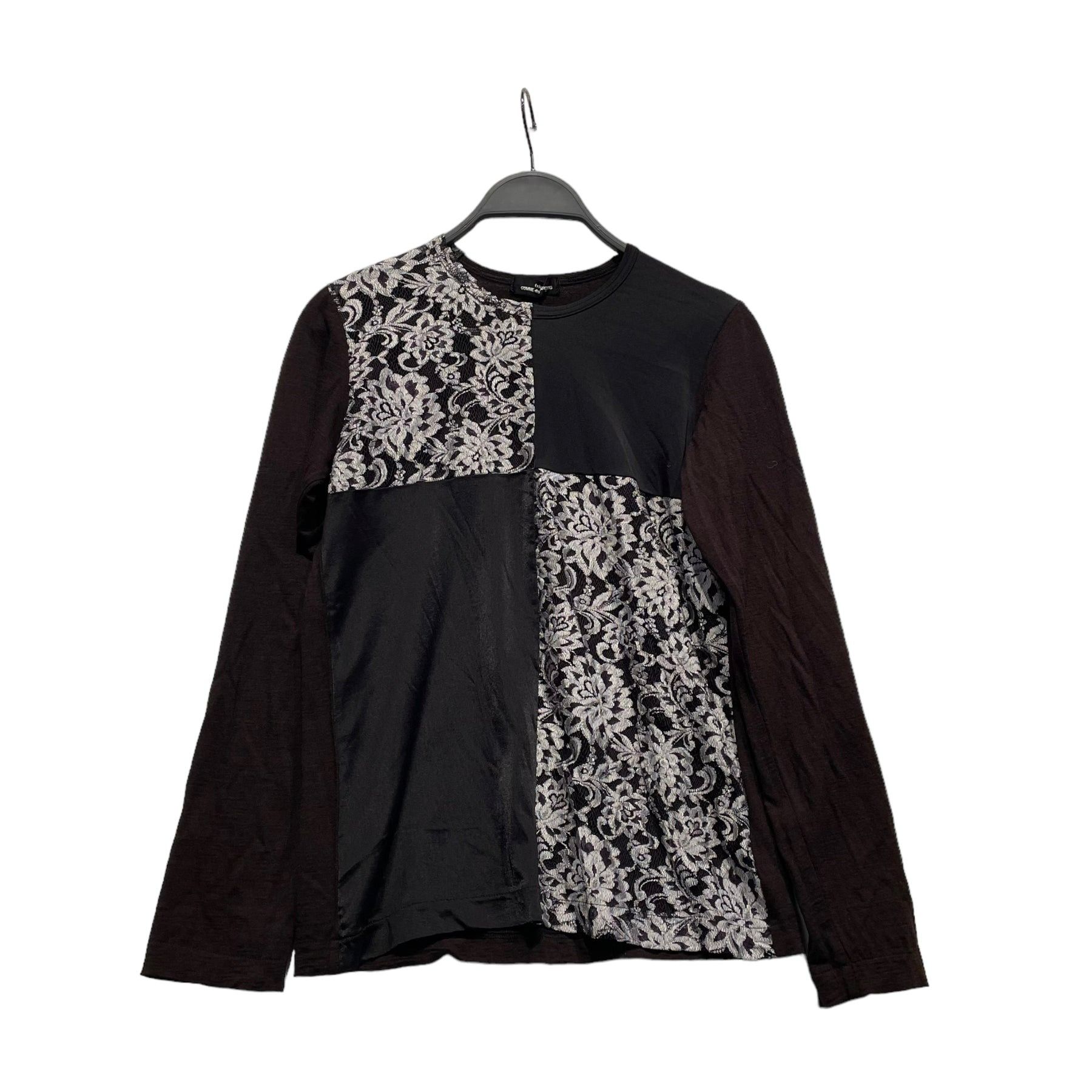Tricot Comme des Garcons Reconstructed Patchwork Wool Long Sleeve Tee Size S / US 4 / IT 40 - 1 Thumbnail
