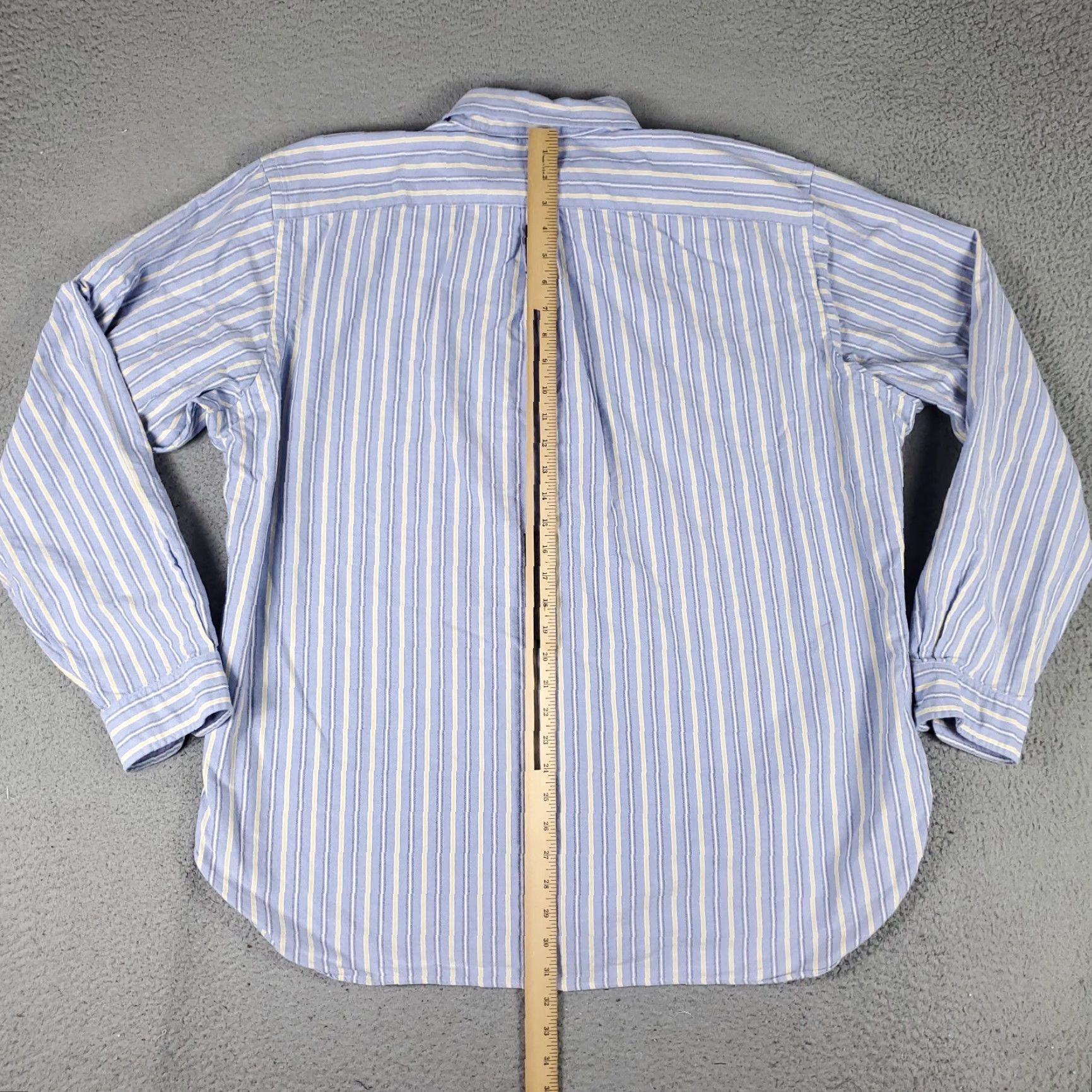 Ralph Lauren VINTAGE Ralph Lauren Shirt Men 2XL Blue Striped Cotton Long Sleeve Button-Up Casual Size US XXL / EU 58 / 5 - 4 Thumbnail
