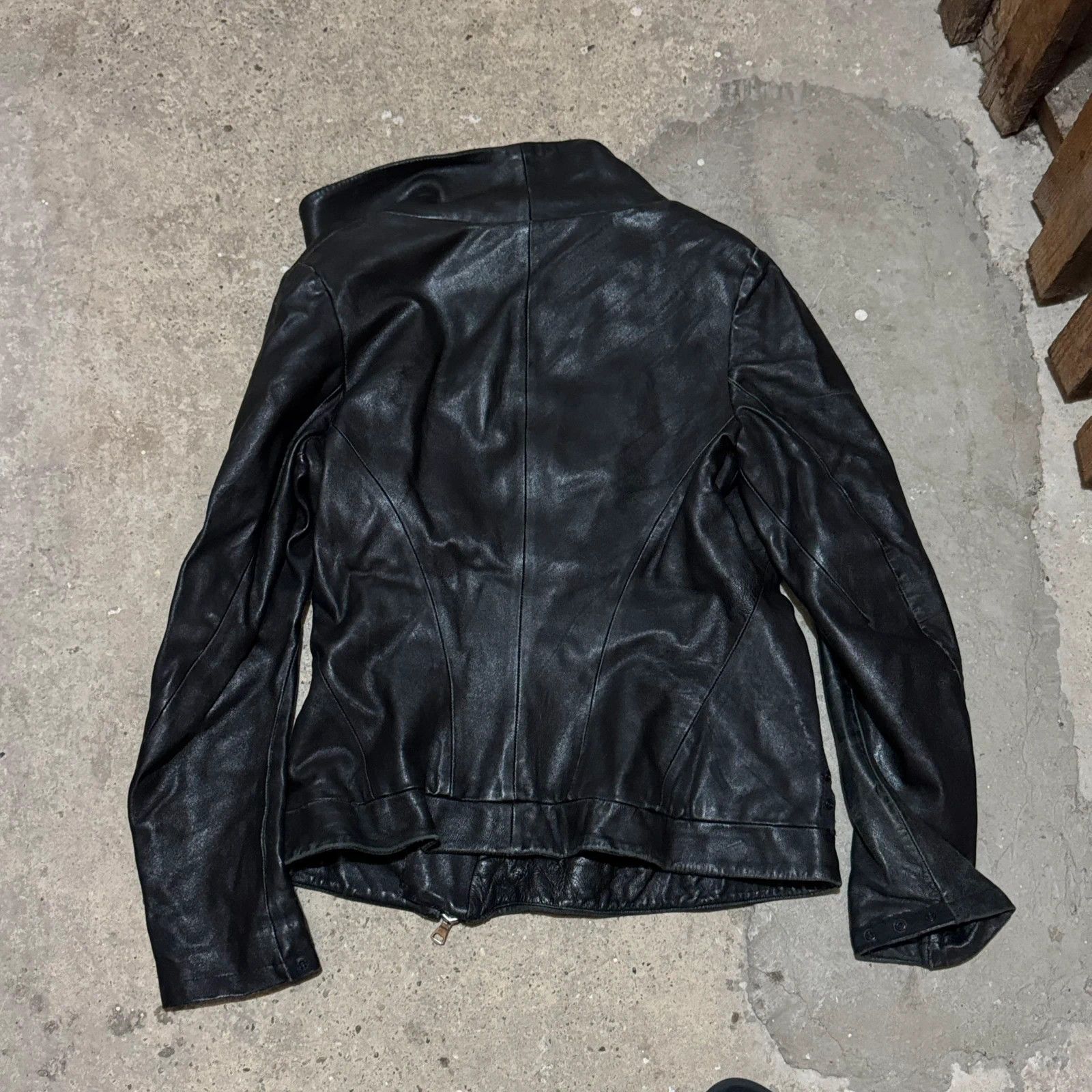 Masnada Masnada asymmetrical zip leather jacket Size S / US 4 / IT 40 - 8 Thumbnail