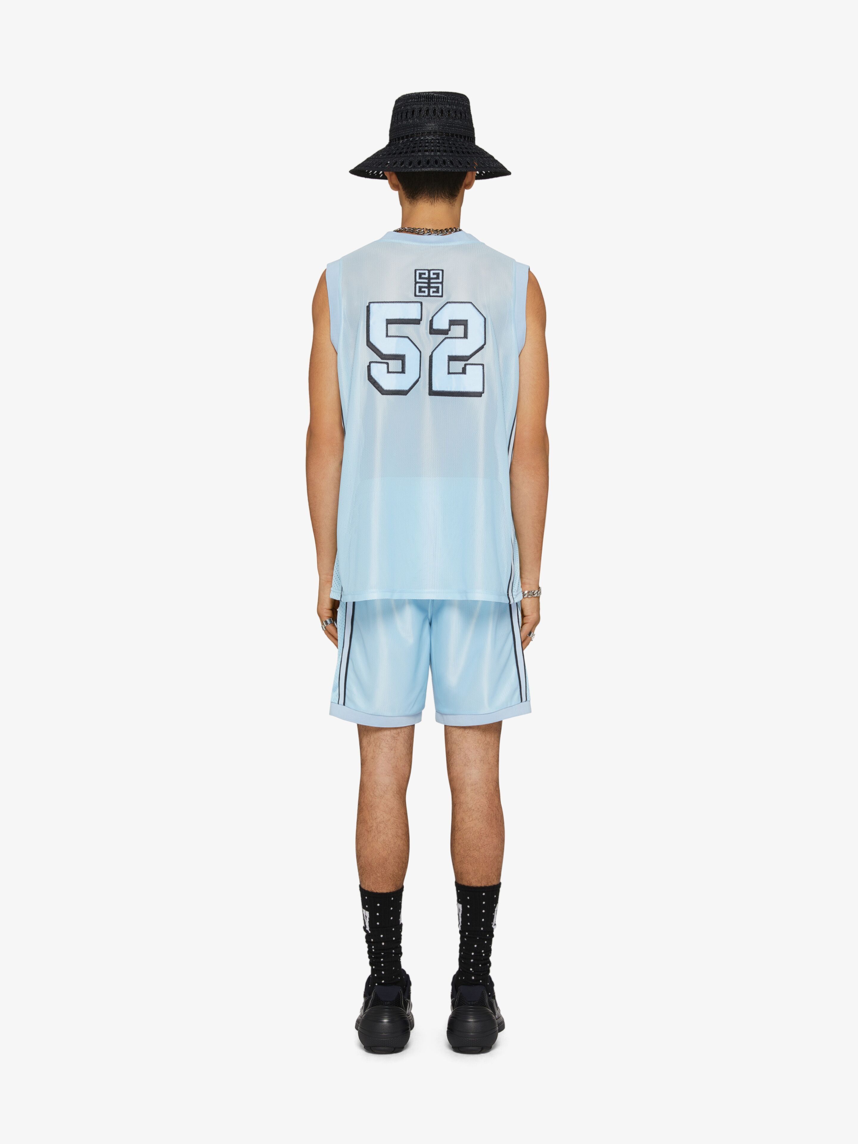 Givenchy o1mle0125 Basketball Logo Tank Top In Mesh in Light Blue Size US M / EU 48-50 / 2 - 4 Thumbnail