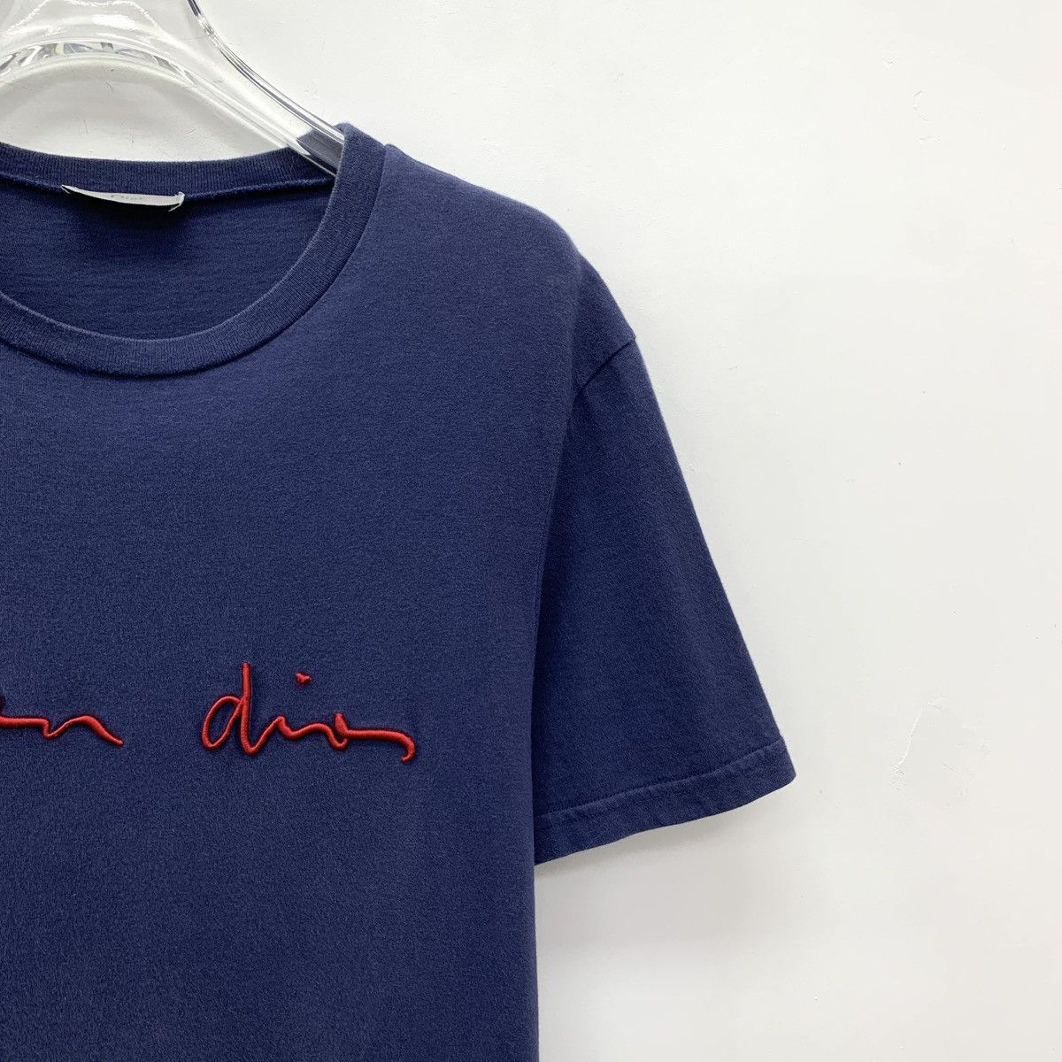Dior Dior Dark Blue Logo Letter Embroidered Short Sleeve K26WX Size US XS / EU 42 / 0 - 3 Thumbnail