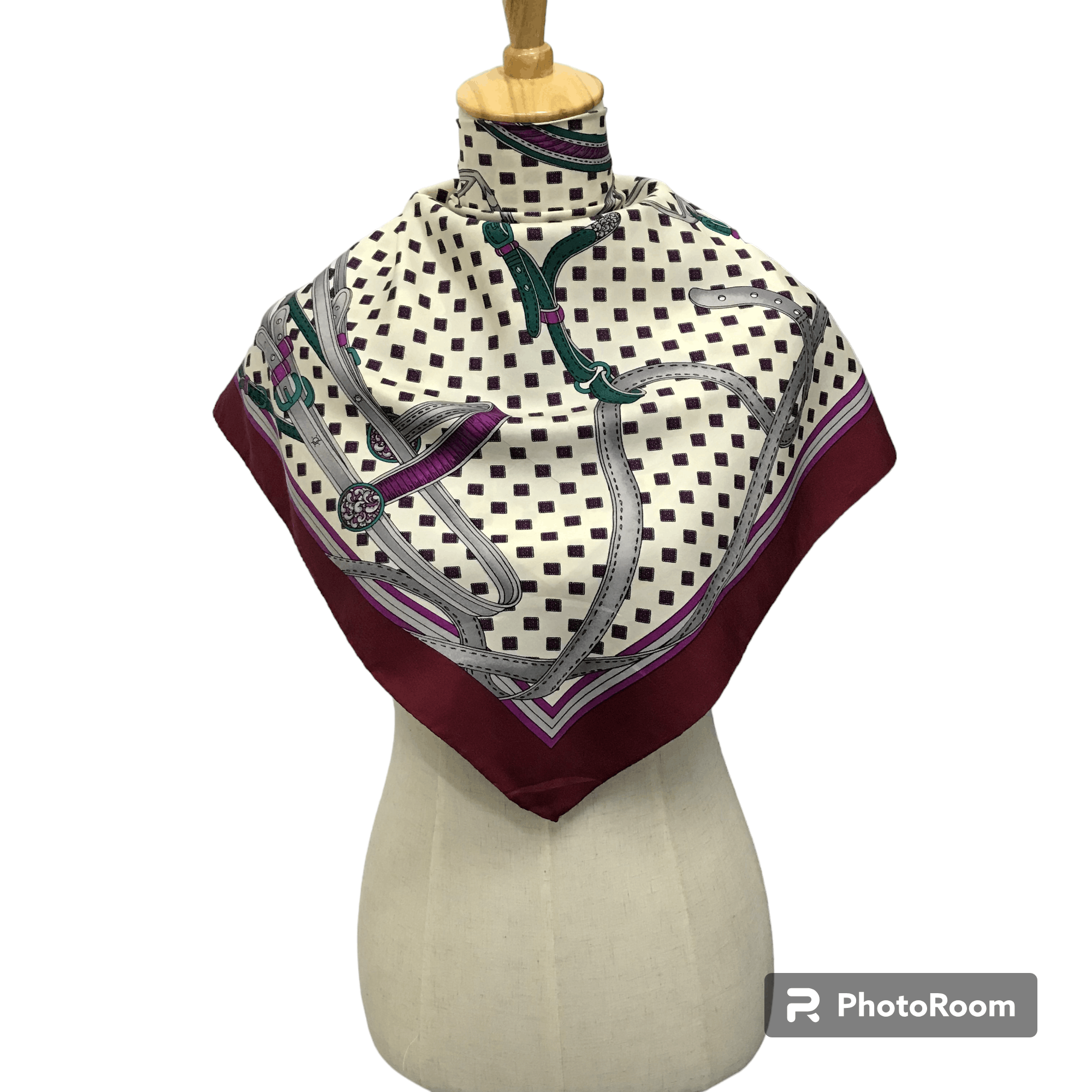 Japanese Brand Luxury Design Silk Scarf M161 Size ONE SIZE - 1 Thumbnail