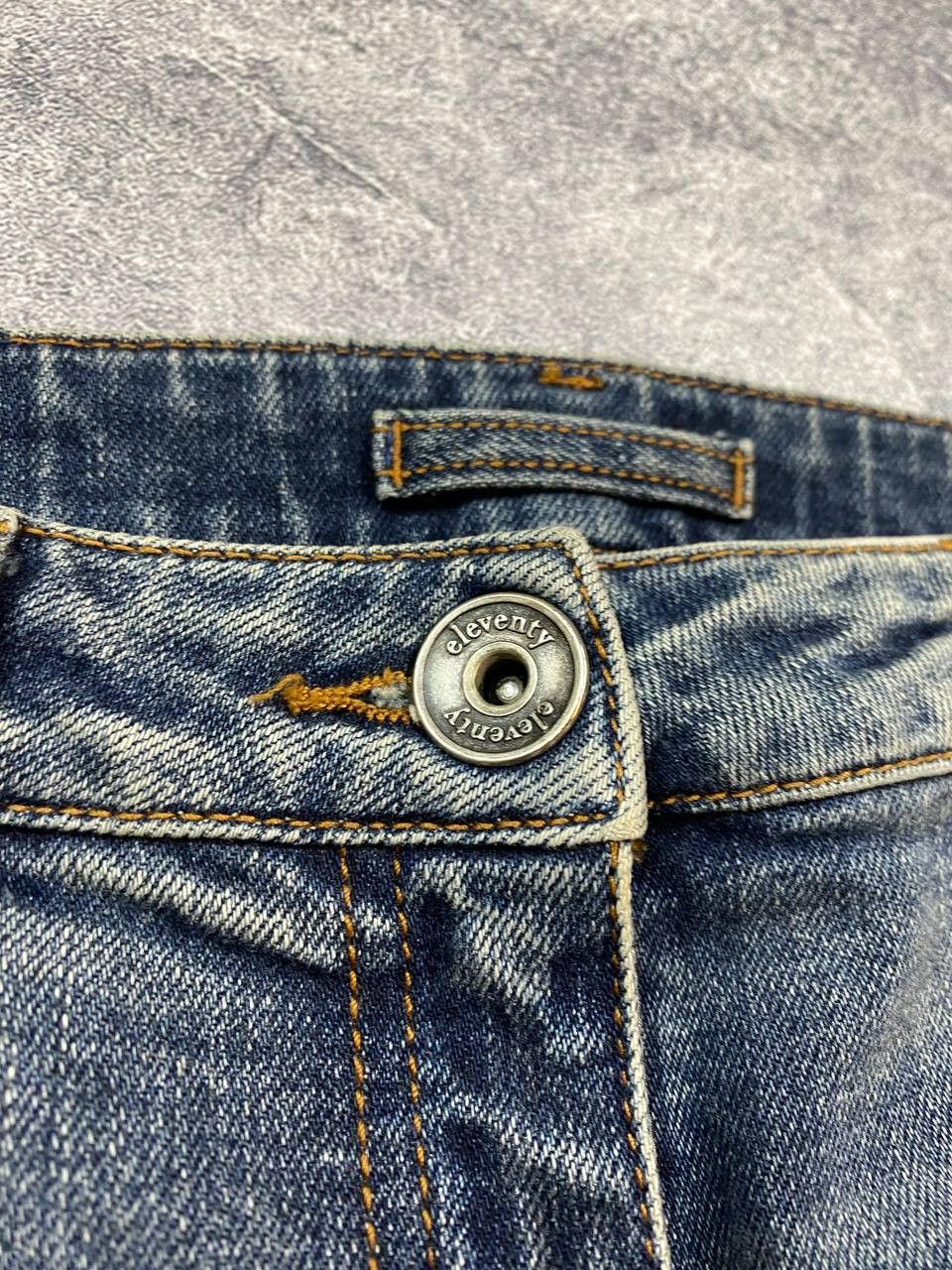 Eleventy ELEVENTY Platinum 5 pocket blue jeans with mends - Size 33 Size US 28 / EU 44 - 8 Thumbnail
