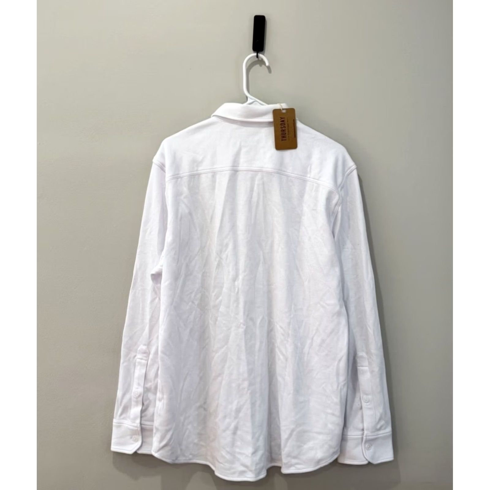 Vintage Thursday Men’s White Long Sleeve Athletic Fit Button Up Shirt Sz L Size US L / EU 52-54 / 3 - 2 Thumbnail