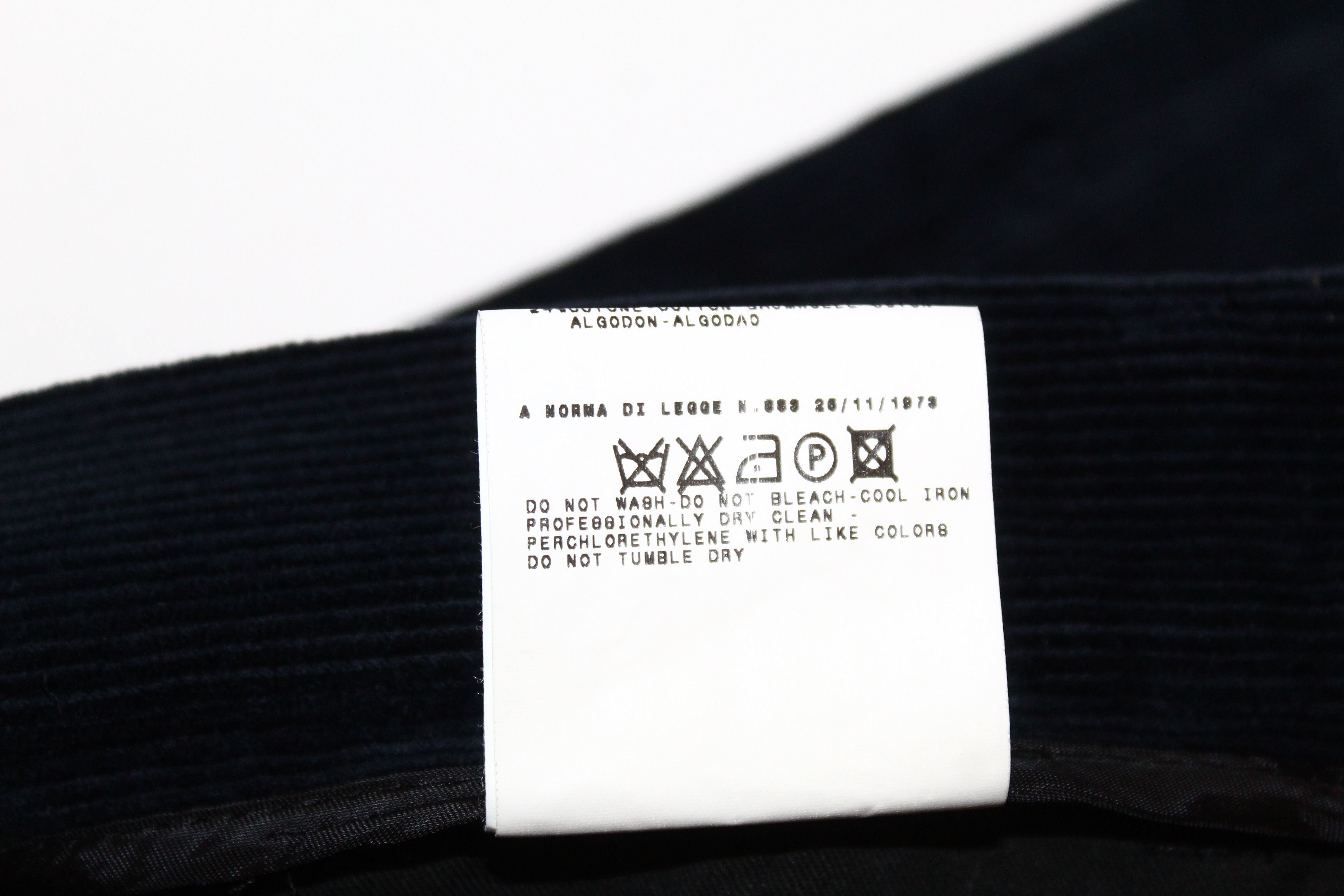 Romeo Gigli 🔥Romeo Gigli Royal Corduroy Straight Leg Essential Trousers Size US 38 / EU 54 - 8 Thumbnail