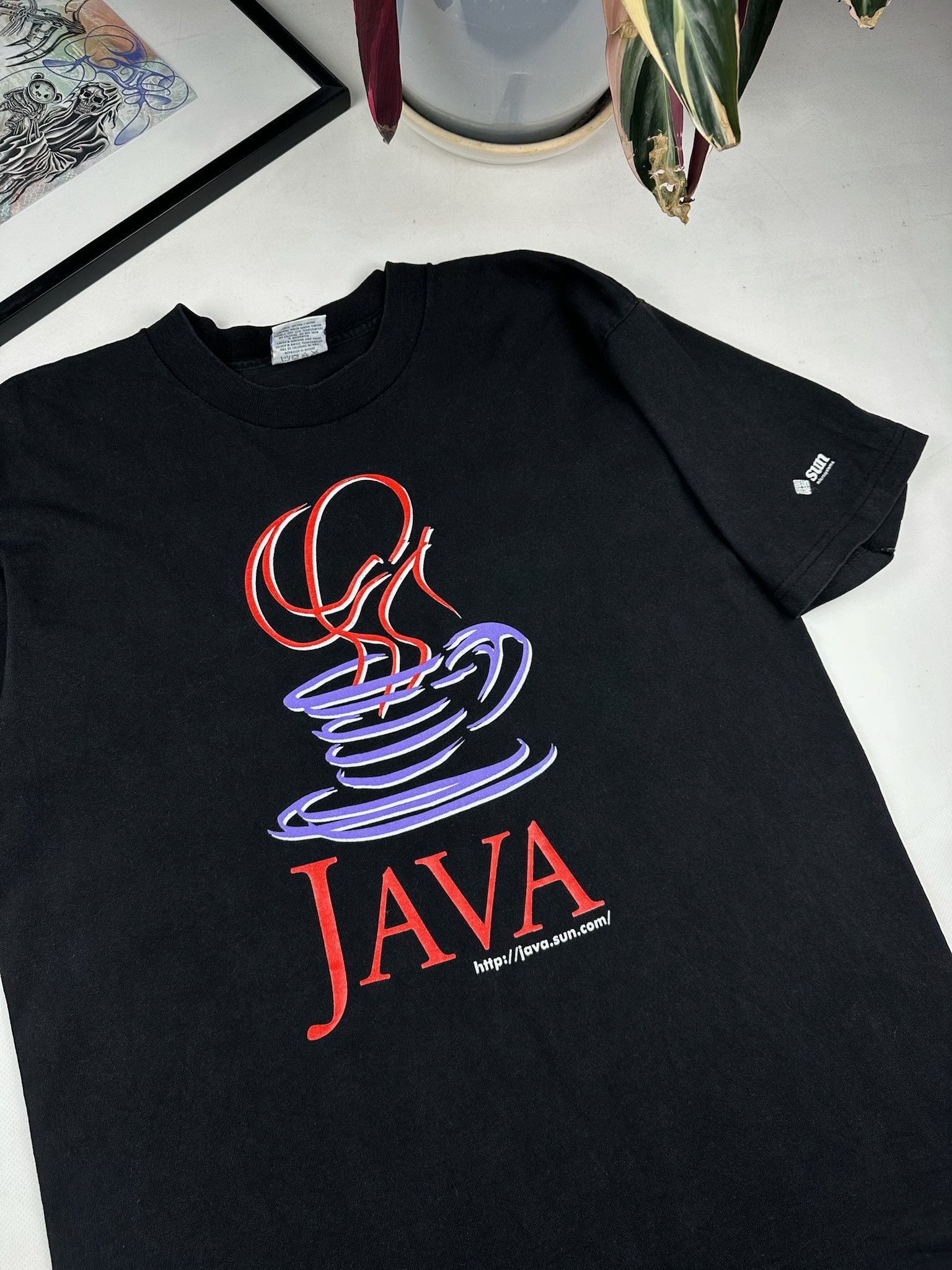 Microsoft 90s Vintage Java Sun Microsystem T-Shirt internet oldschool Size US L / EU 52-54 / 3 - 2 Thumbnail