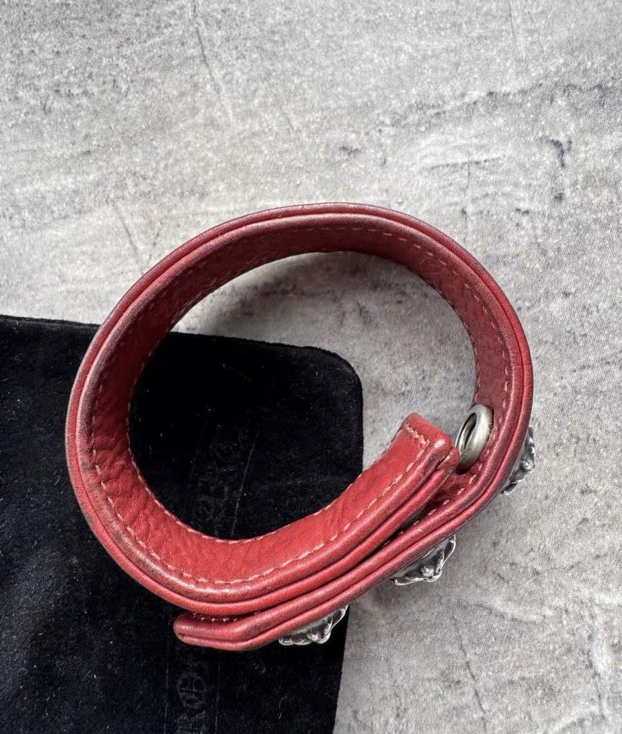 Chrome Hearts Chrome Hearts Cross Silver Buckle Leather Bracelet Size ONE SIZE - 3 Thumbnail