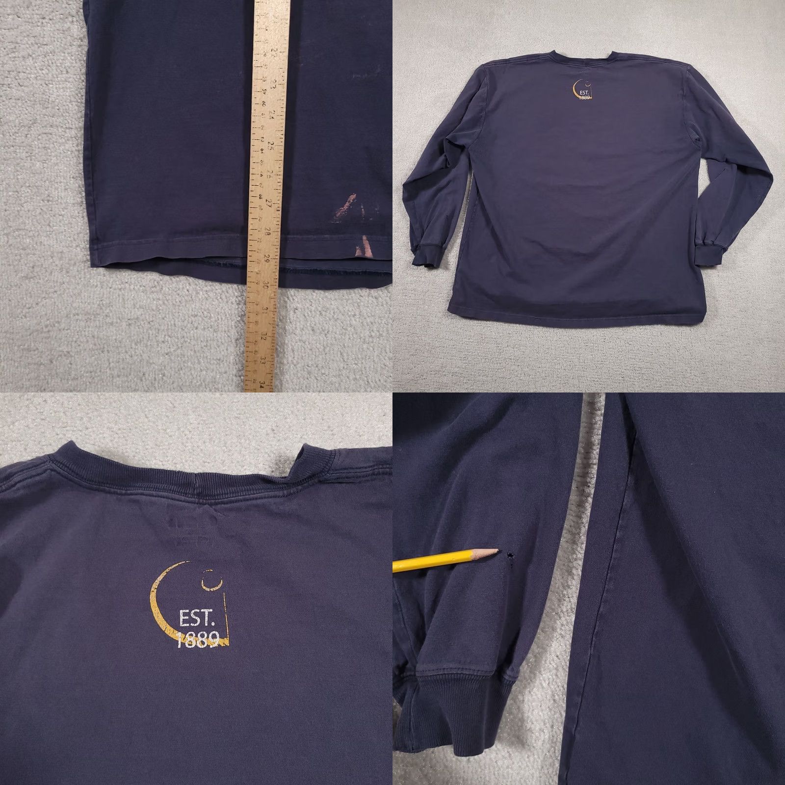 Carhartt VINTAGE Carhartt Long Sleeve Workwear T Shirt Mens XL Blue Graphic Grunge Size US XL / EU 56 / 4 - 9 Thumbnail