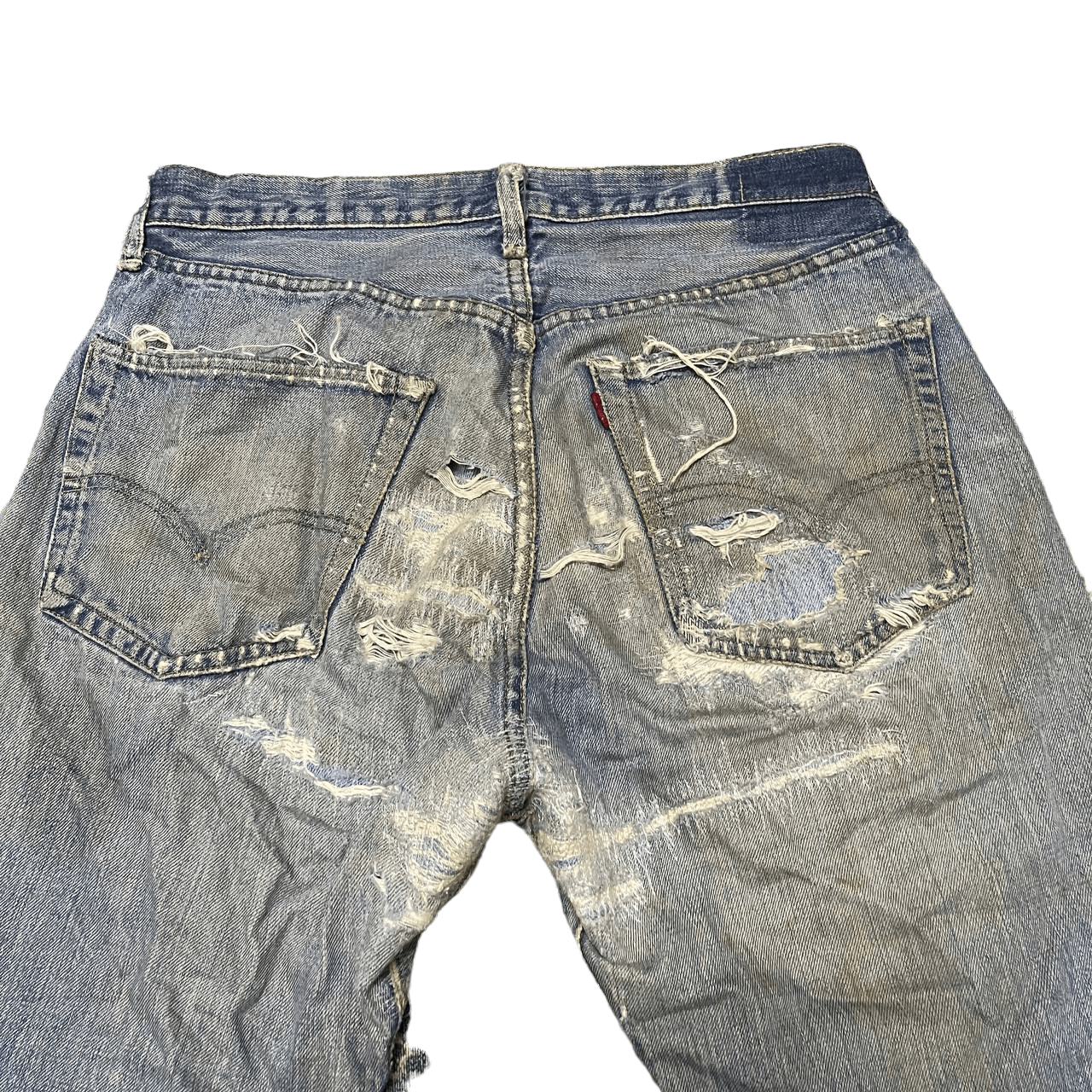 Levi's Vtg Levi's Big E Selvedge Button No.2 Thrashed Cuttoff Denim Size US 32 / EU 48 - 11 Thumbnail