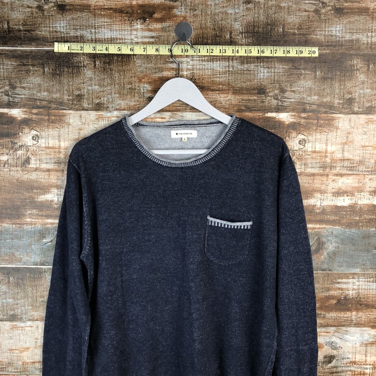 Homespun Knitwear × Japanese Brand × Takeo Kikuchi TK Shop Dark Blue Knitwear #A1544 Size US L / EU 52-54 / 3 - 2 Thumbnail