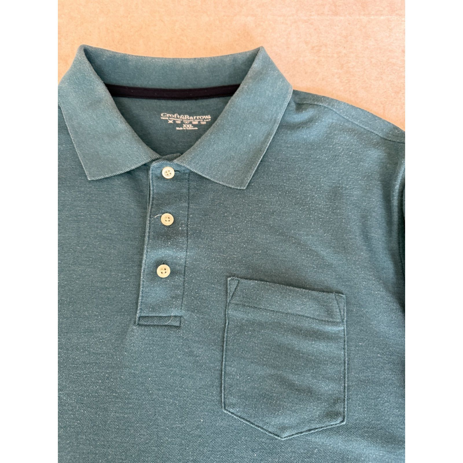 Croft & Barrow Croft & Barrow Mens XXL Blue Polo Shirt Pique True Comfort Size US XXL / EU 58 / 5 - 4 Thumbnail