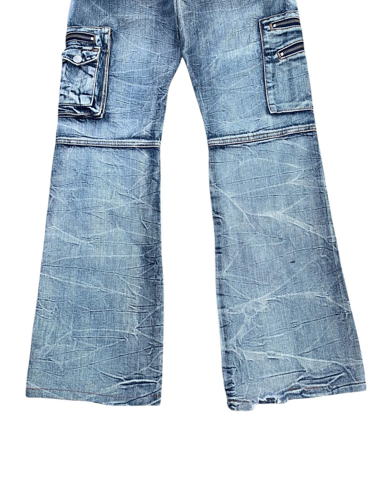 semanticdesign FLARE SEMANTIC DESIGN CARGO PUNK BONDAGE DISTRESSED DENIM Size US 29 - 8 Thumbnail