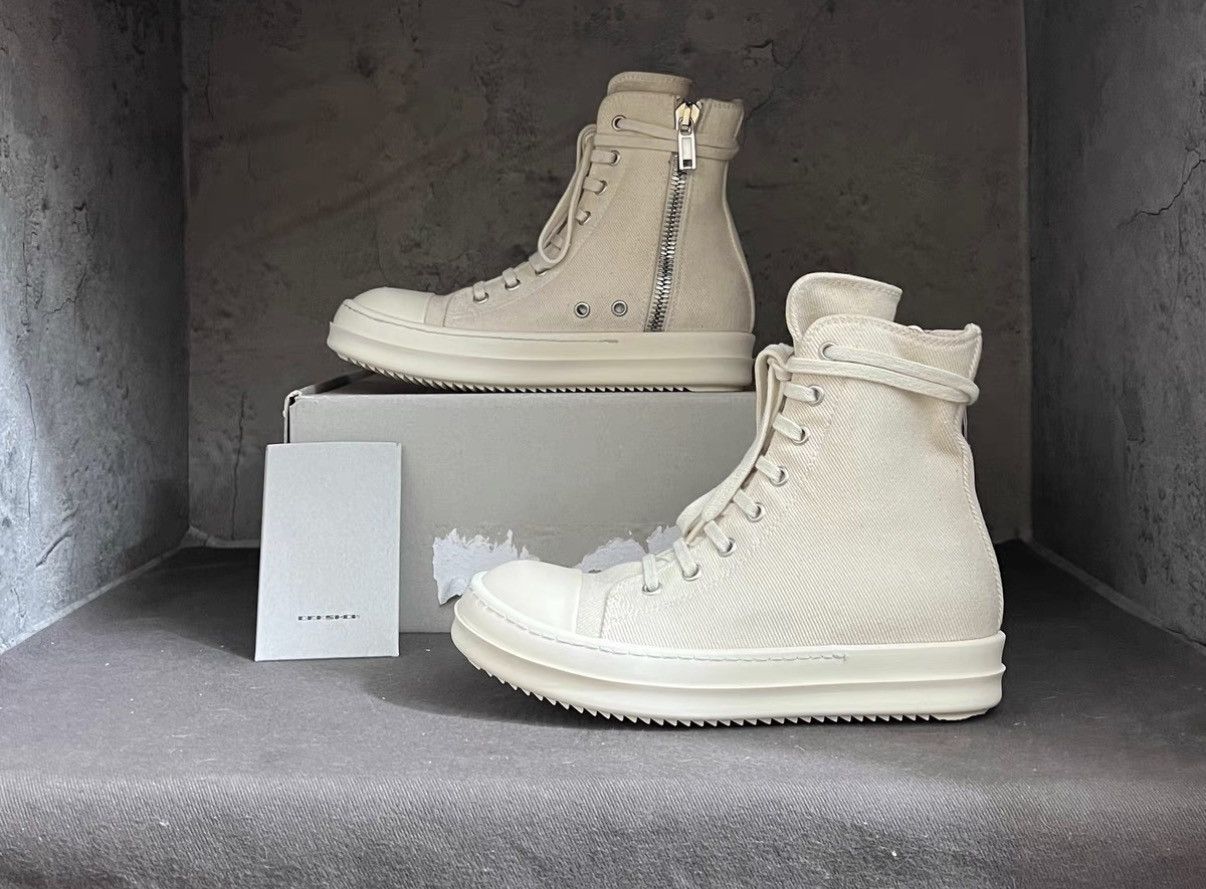 Rick Owens Rick Owens DRKSHDW Canvas Pentagram Panel Sneakers Size US 5 / IT 35 - 6 Thumbnail