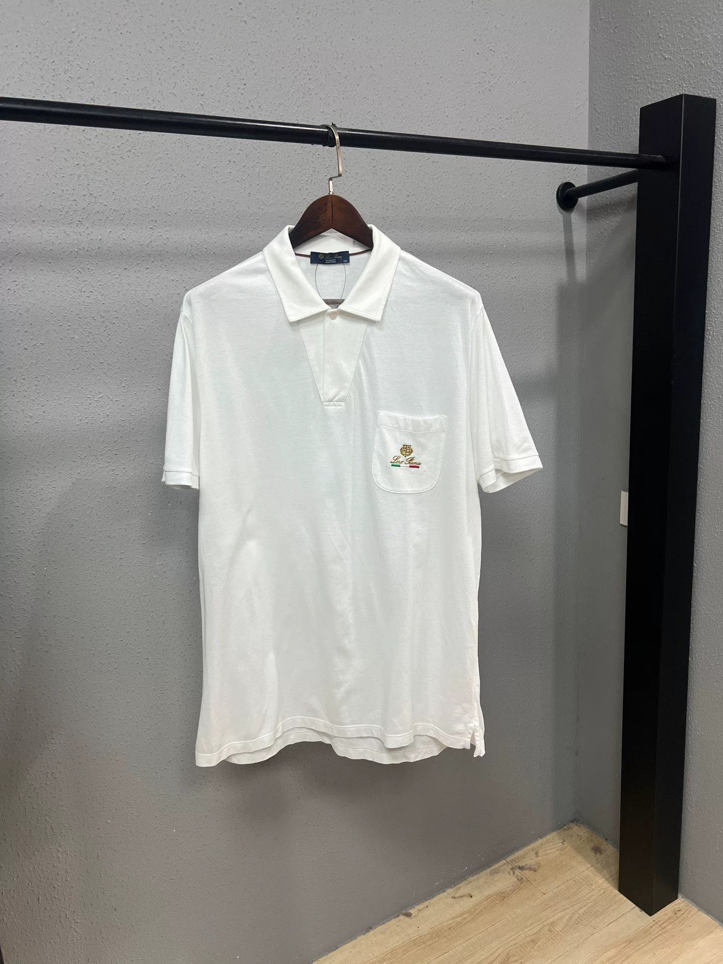 Loro Piana White Short Sleeve Polo Shirt