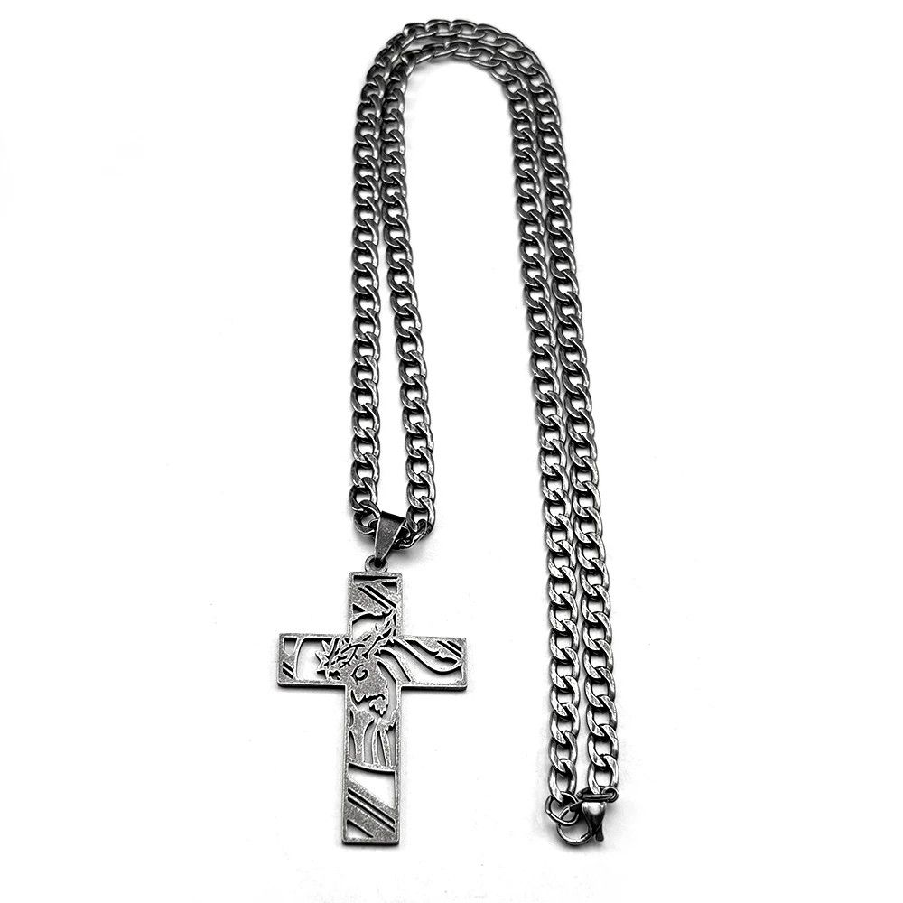 Jewelry Crown of Thorns Jesus Cross Pendant Charms Necklace Size ONE SIZE - 2 Thumbnail