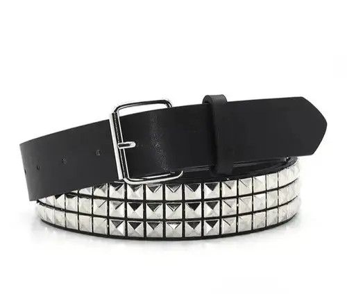 Japanese Brand Leather Bullet Studded Belt Size ONE SIZE - 4 Thumbnail