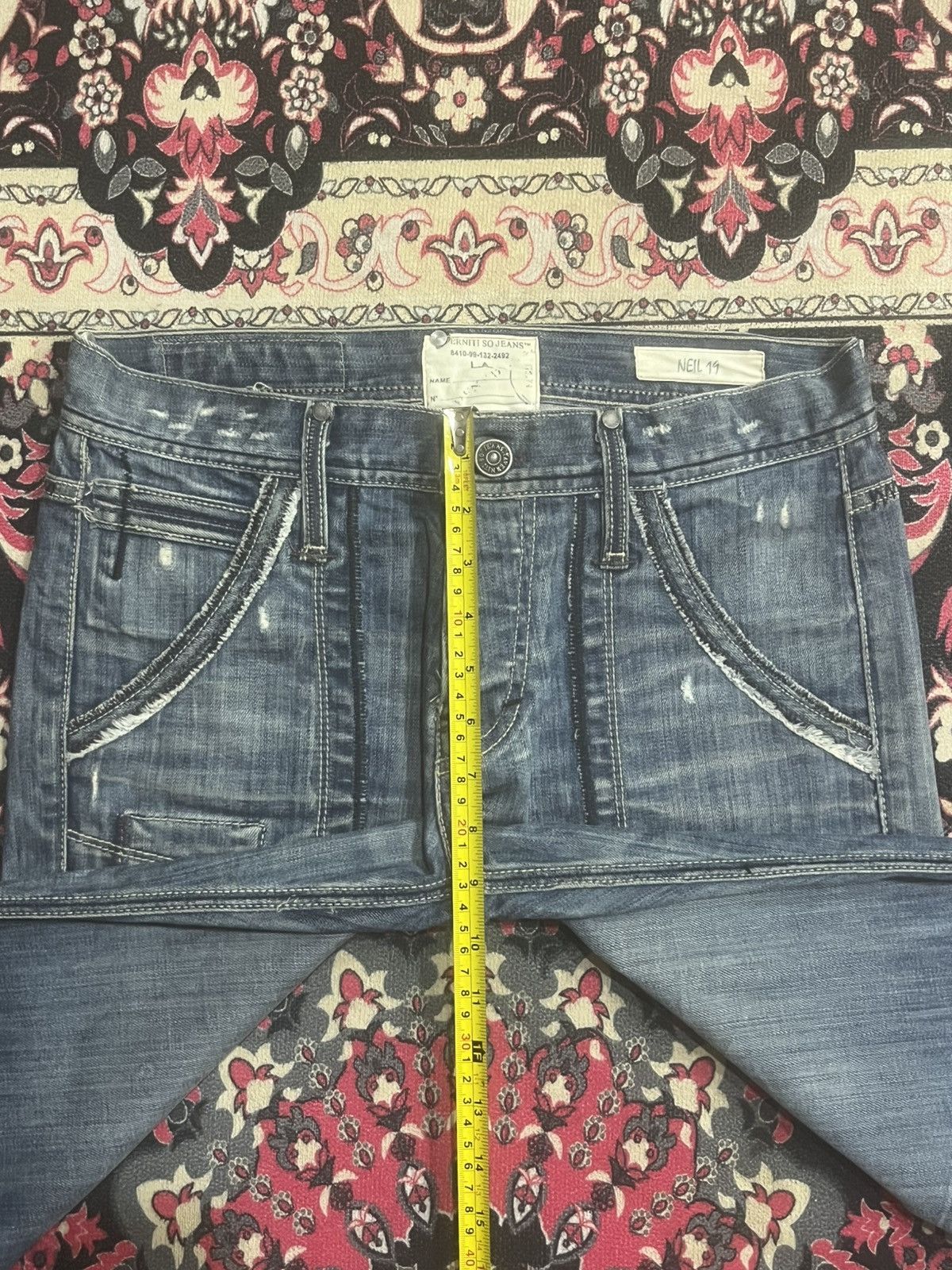Jimmy Taverniti Jimmy Taverniti Bushpants Style Buttonfly Fringe Flare Jeans Size US 30 / EU 46 - 15 Thumbnail