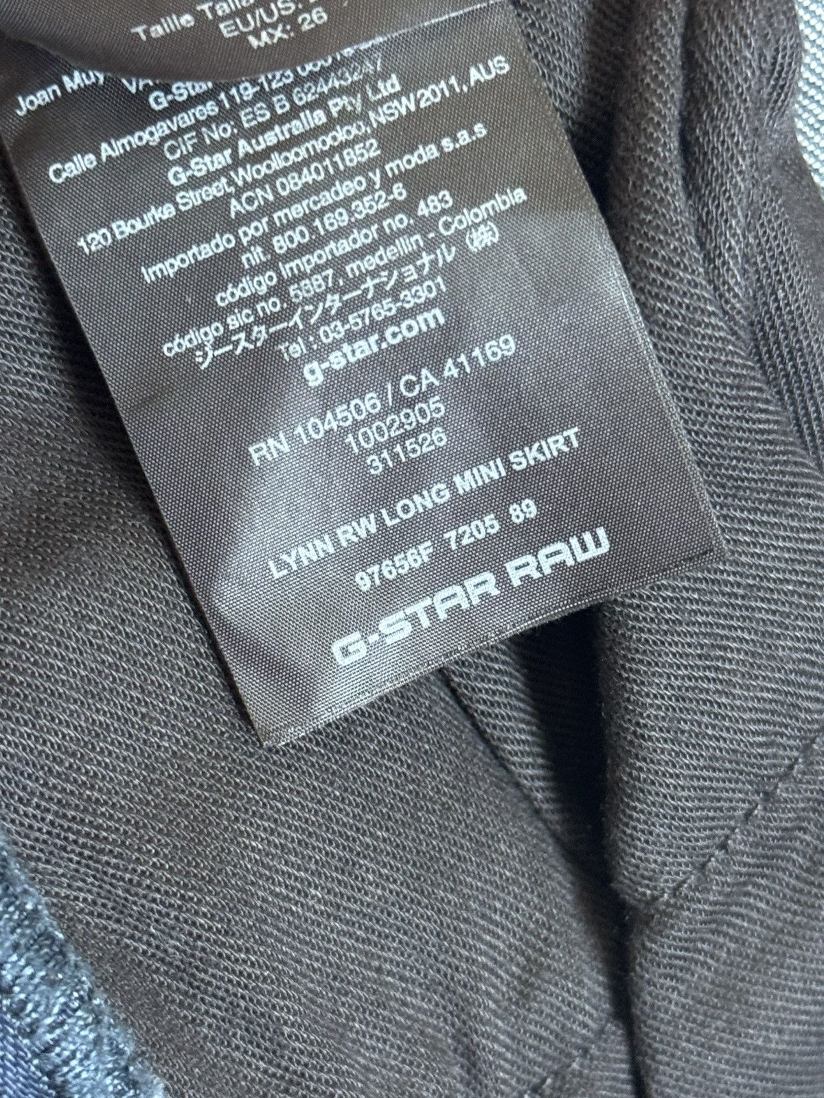 G-Star G star raw 26size Lynn Rw Long Mini skirt denim y2k punk Size 26" / US 2 / IT 38 - 6 Thumbnail