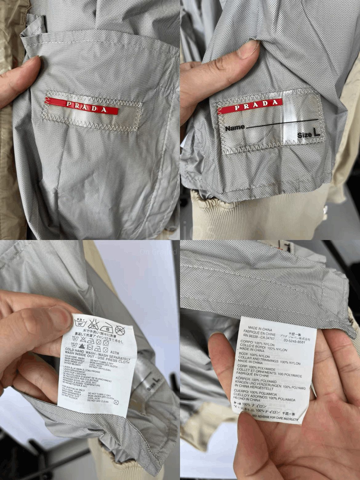 Prada Prada Vintage Beige Light Flight Jacket-2508 Size US L / EU 52-54 / 3 - 8 Thumbnail