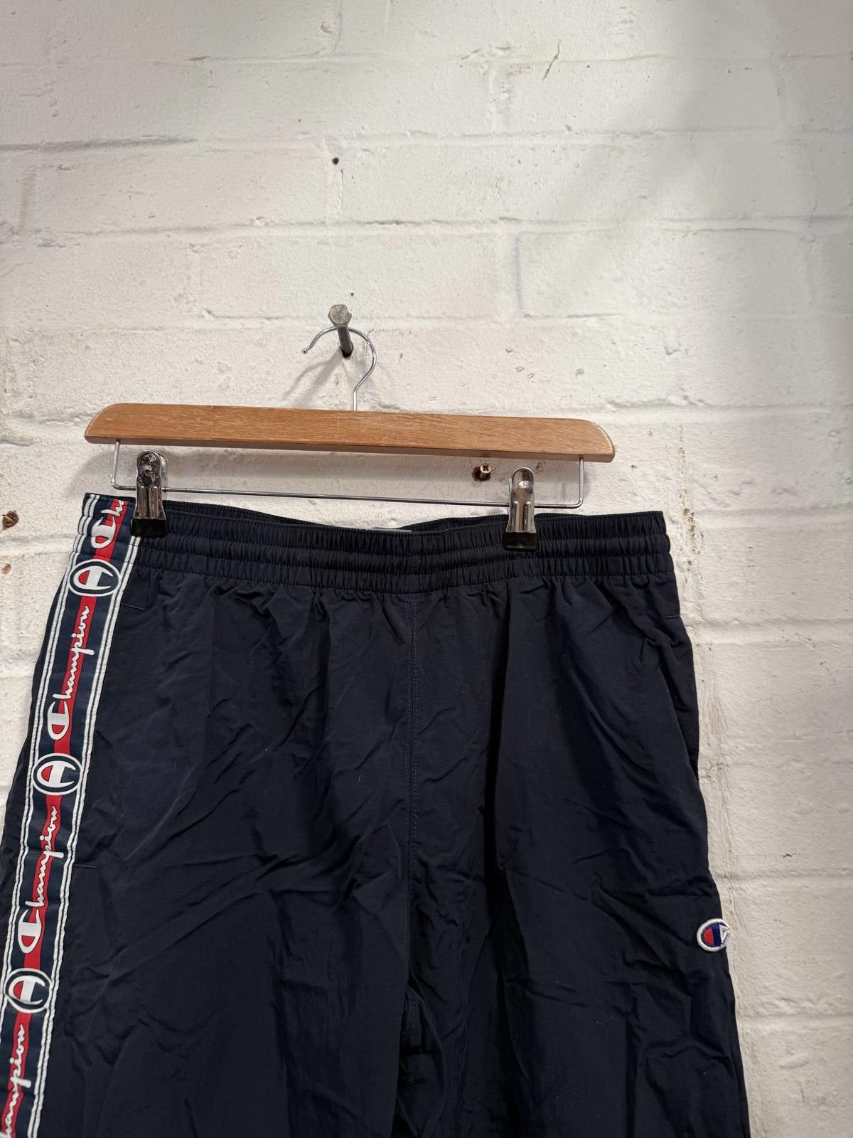 Champion Champion Mens Black Track Pants with Logo Tape Size US 32 / EU 48 - 3 Thumbnail