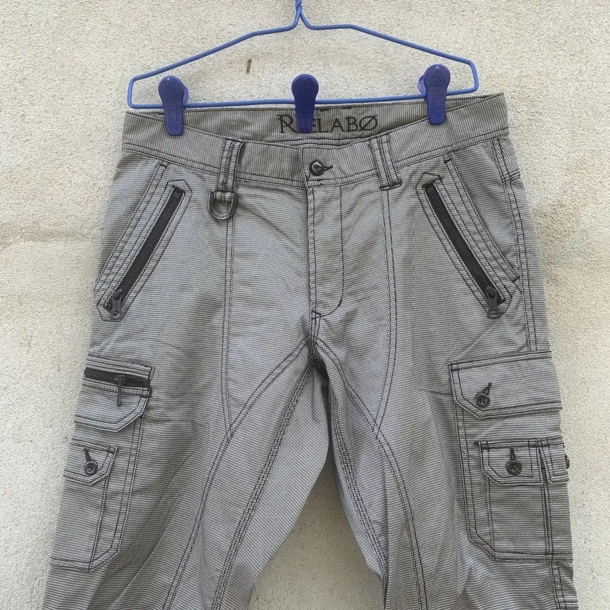 8 by YOOX RARE‼️MULTIPOCKET RIELABO JAPAN TROUSERS BIKERS CARGO PANTS Size US 32 / EU 48 - 3 Thumbnail