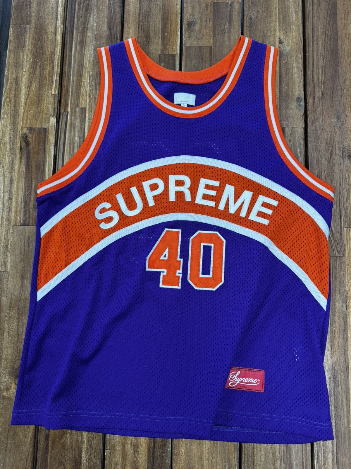 SS17 Supreme Curve Basketball Jersey