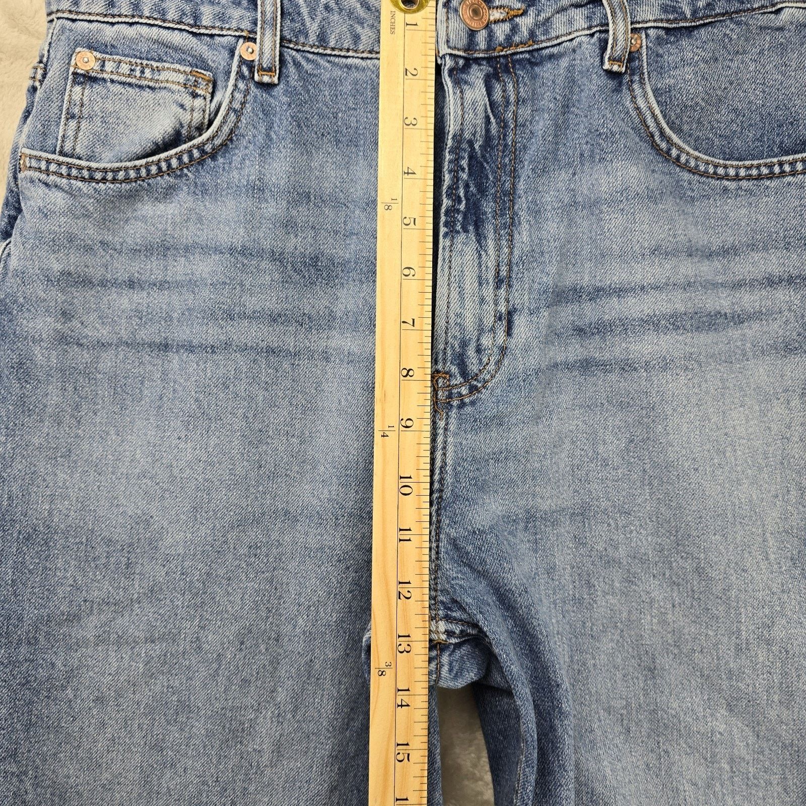 Free People Free People We The Free Pacifica Slim Straight Leg Jeans 32 Size 32" / US 10 / IT 46 - 13 Thumbnail
