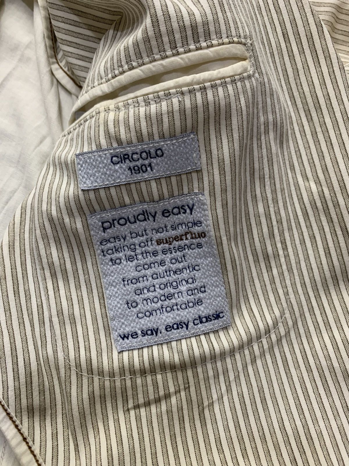 Circolo 1901 🐍 Circolo 1901 Striped Casual Blazer Size 44R - 5 Thumbnail