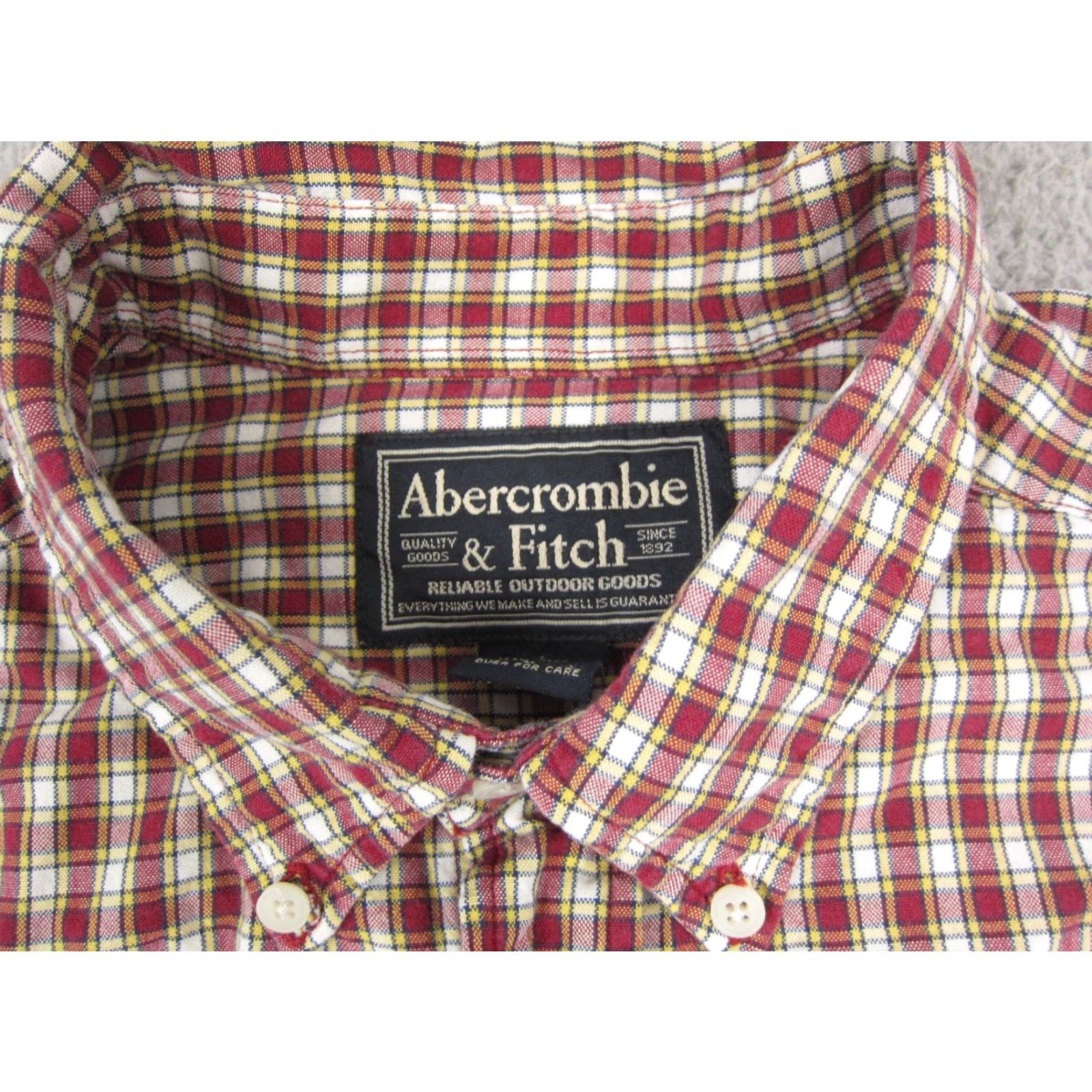 Abercrombie & Fitch VINTAGE Abercrombie & Fitch Shirt Mens L Red Plaid Button-Down Casual Logo 90s Retro Size US L / EU 52-54 / 3 - 3 Thumbnail