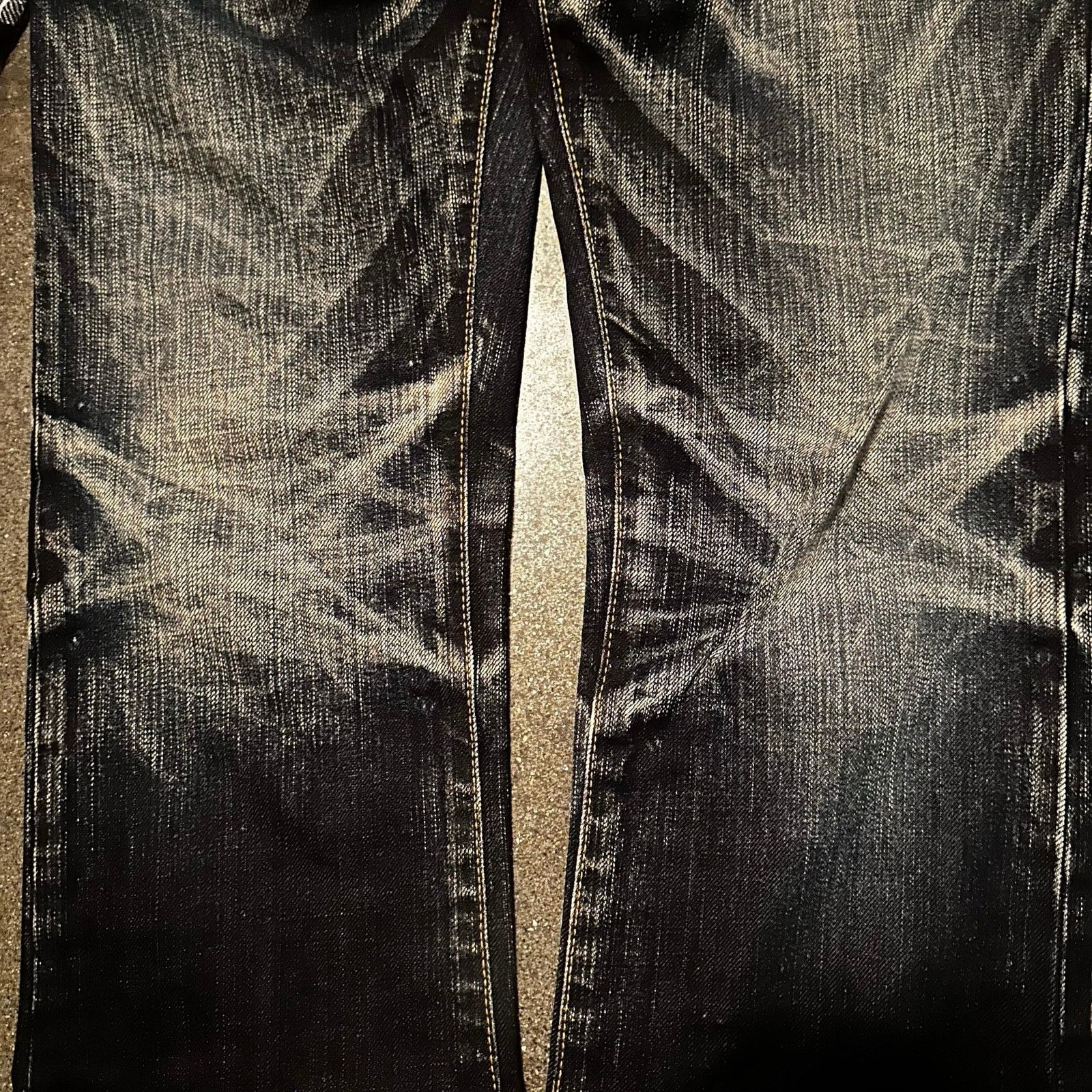 Tornado Mart Aero by Tornado Mart Red Tab Flared Water Pattern Wash Jeans Size US 32 / EU 48 - 5 Thumbnail